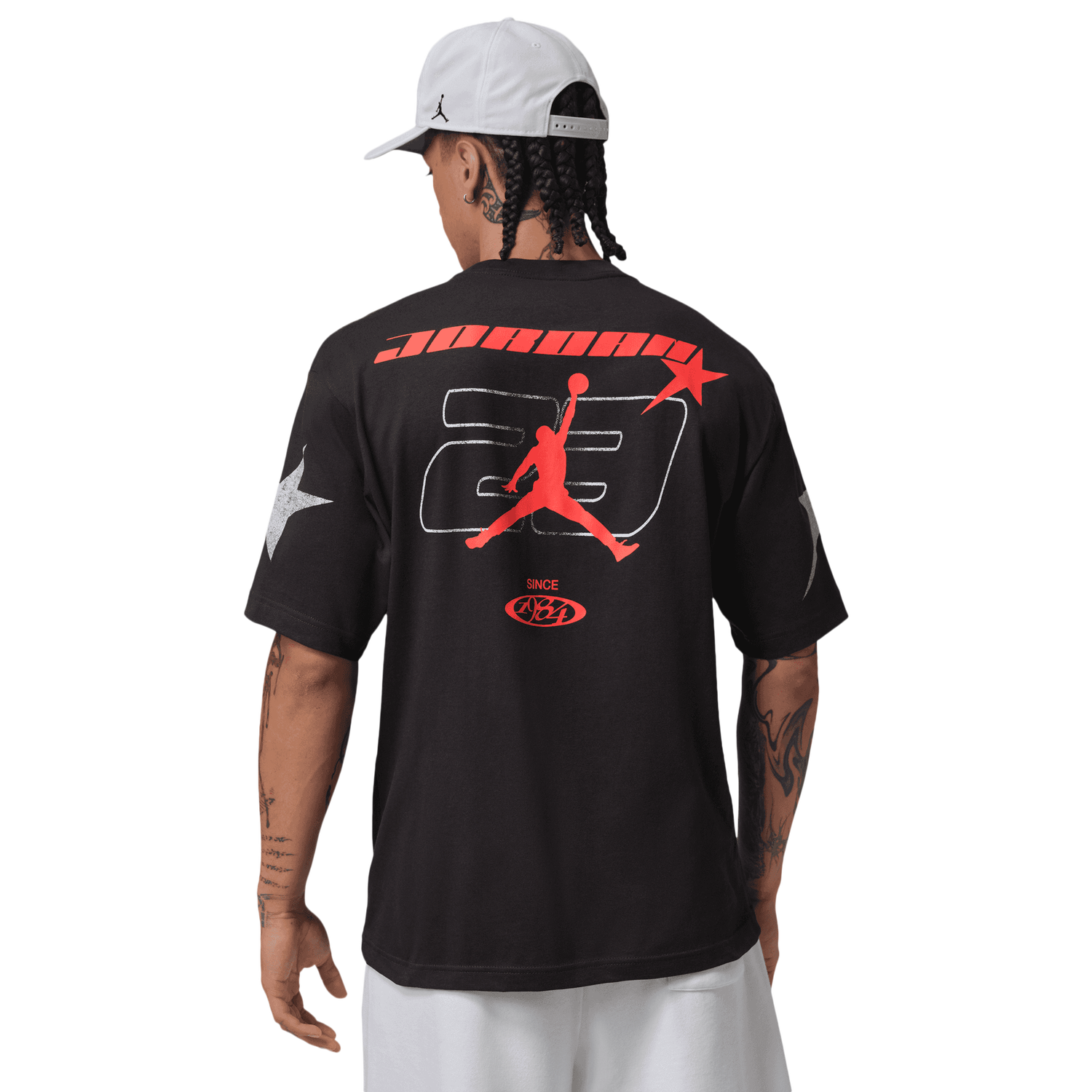 Jordan Star Graphic Short Sleeve Crew - Men's - Off Noir/Off Nor