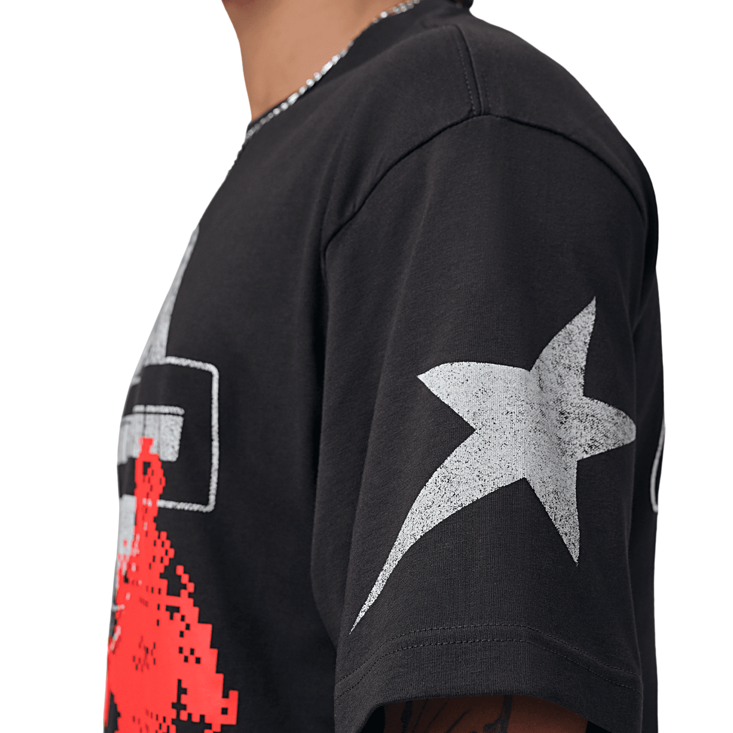 Jordan Star Graphic Short Sleeve Crew - Men's - Off Noir/Off Nor