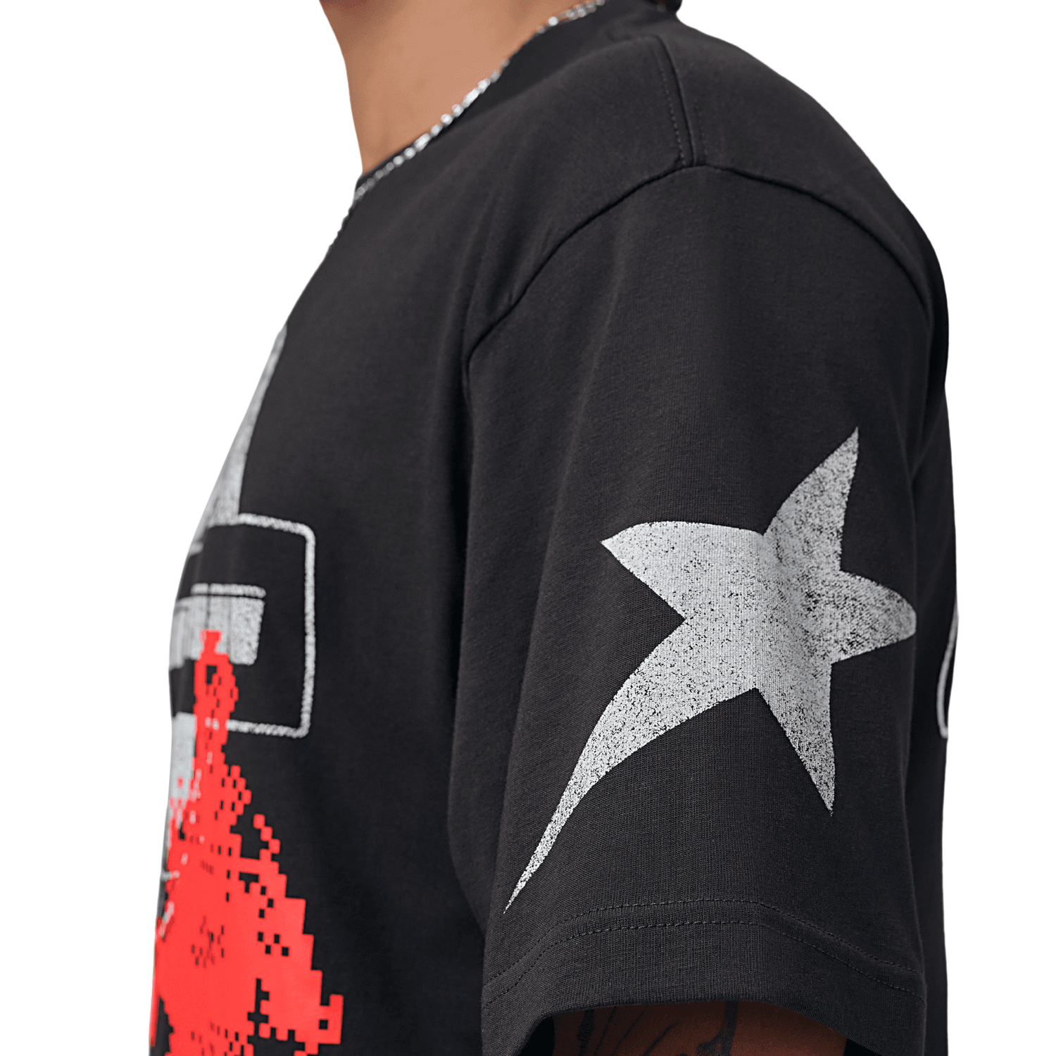 Jordan Star Graphic Short Sleeve Crew - Men's - Off Noir/Off Nor