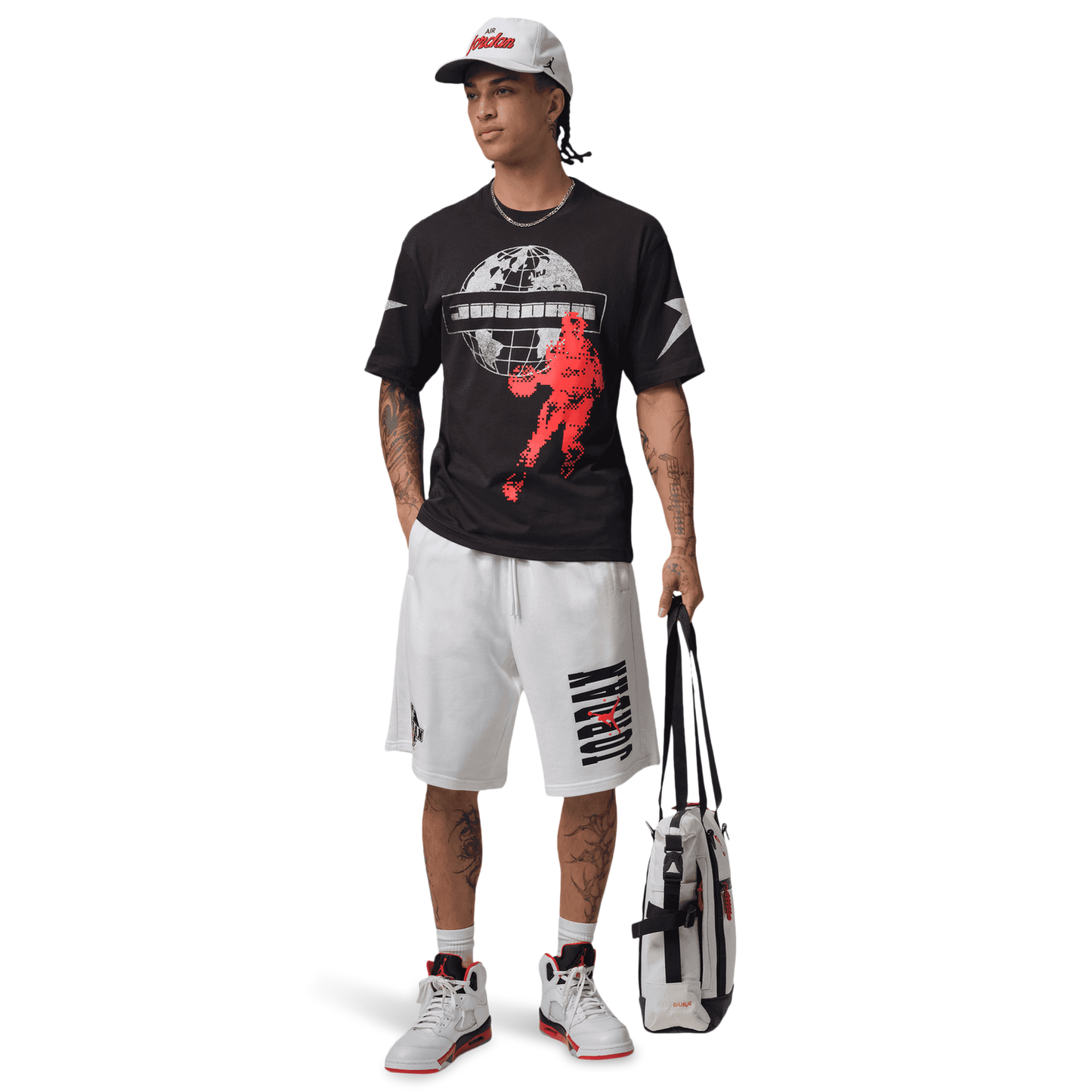 Jordan Star Graphic Short Sleeve Crew - Men's - Off Noir/Off Nor