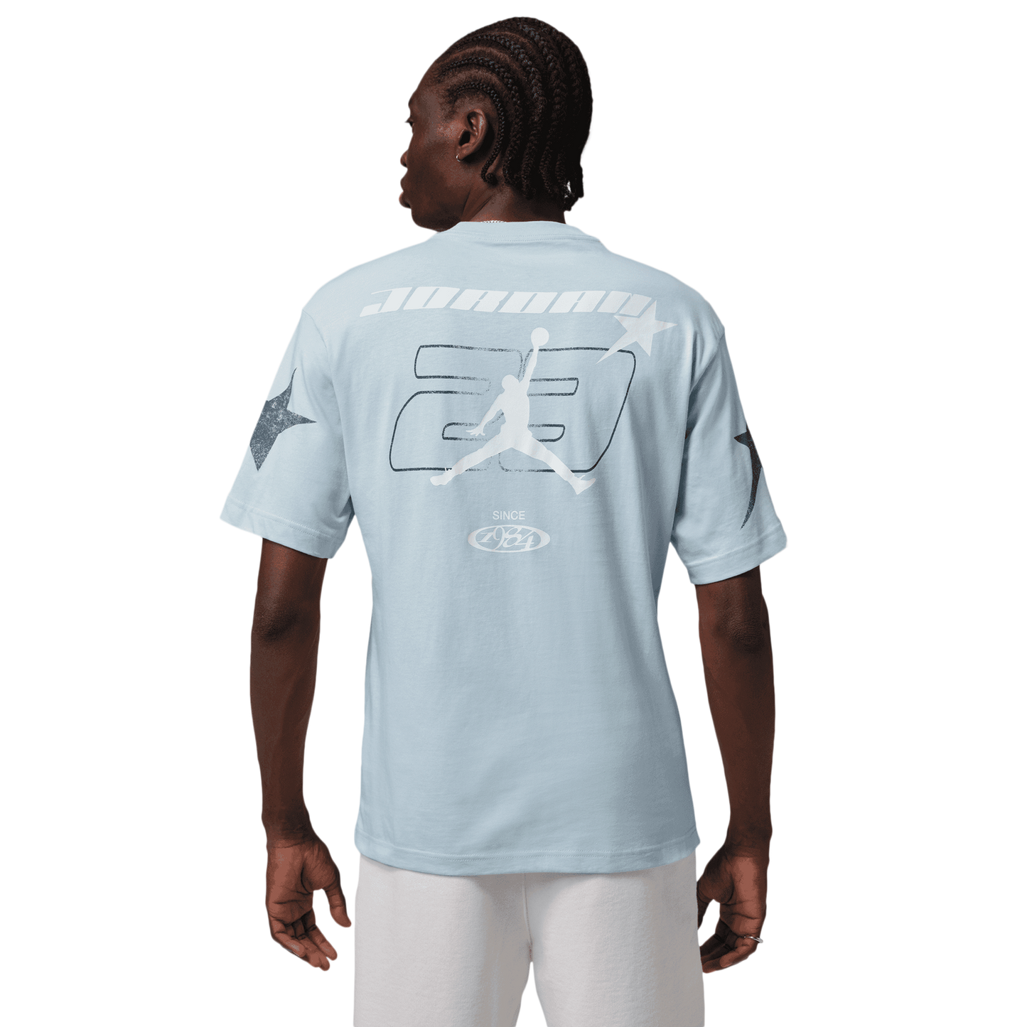 Jordan Star Graphic Short Sleeve Crew - Men's - Aura/Aura