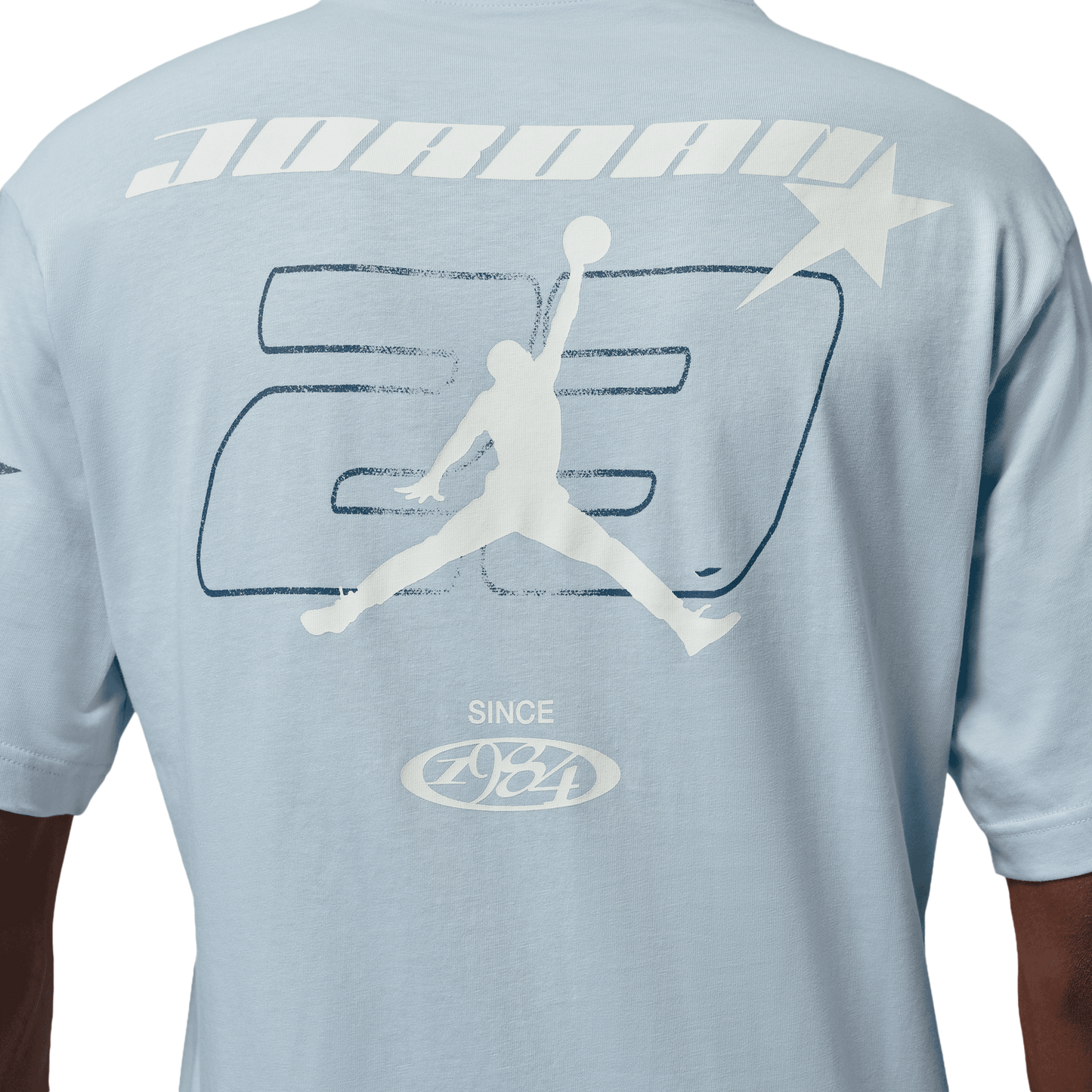 Jordan Star Graphic Short Sleeve Crew - Men's - Aura/Aura