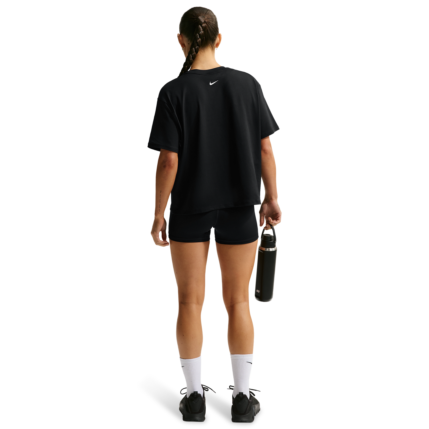 Nike Pro Drifit 365 SS Loose Top - Women's - Black/White