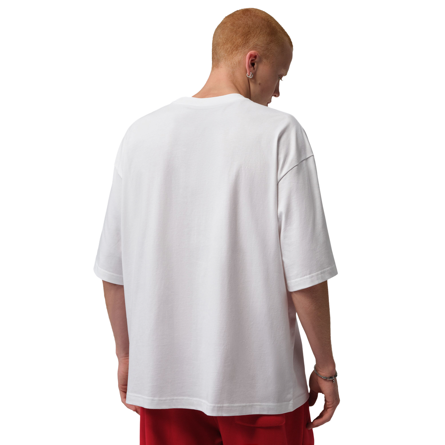 Jordan Stretch Oversized Short Sleeve Crew - Men's - White