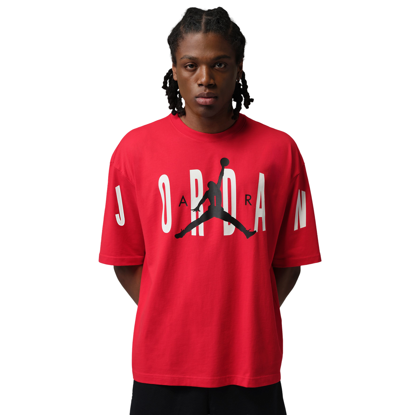 Jordan Stretch Oversized Short Sleeve Crew - Men's - Red