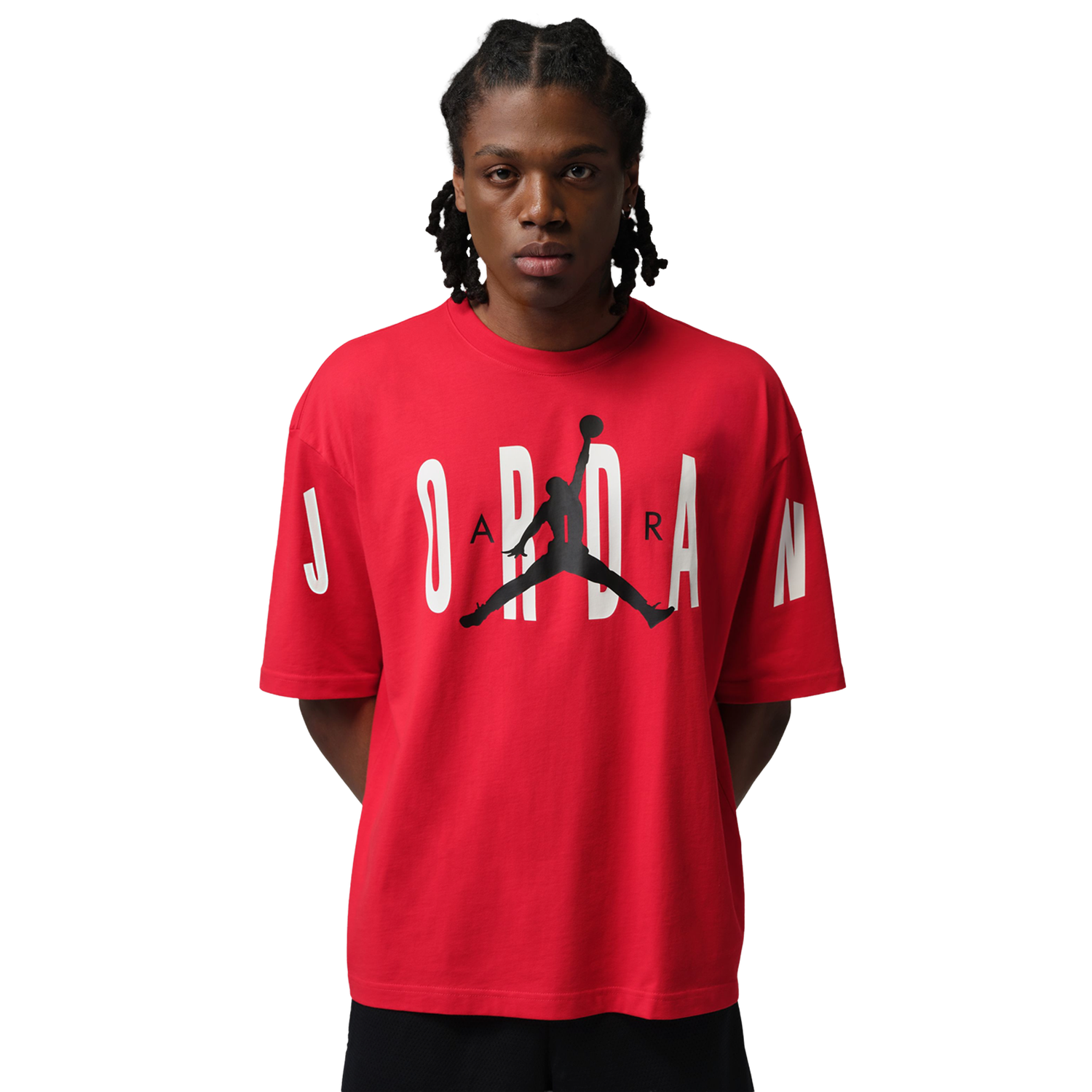 Jordan Stretch Oversized Short Sleeve Crew - Men's - Red