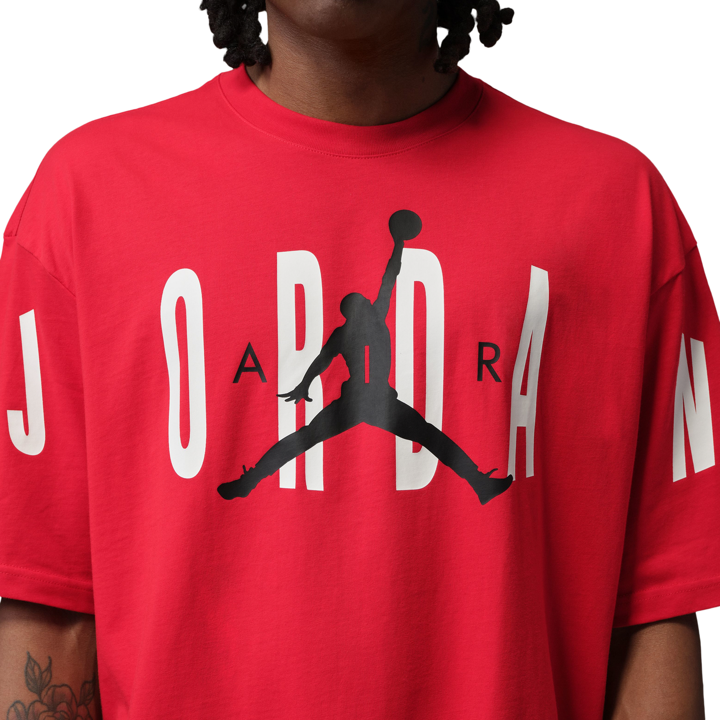 Jordan Stretch Oversized Short Sleeve Crew - Men's - Red