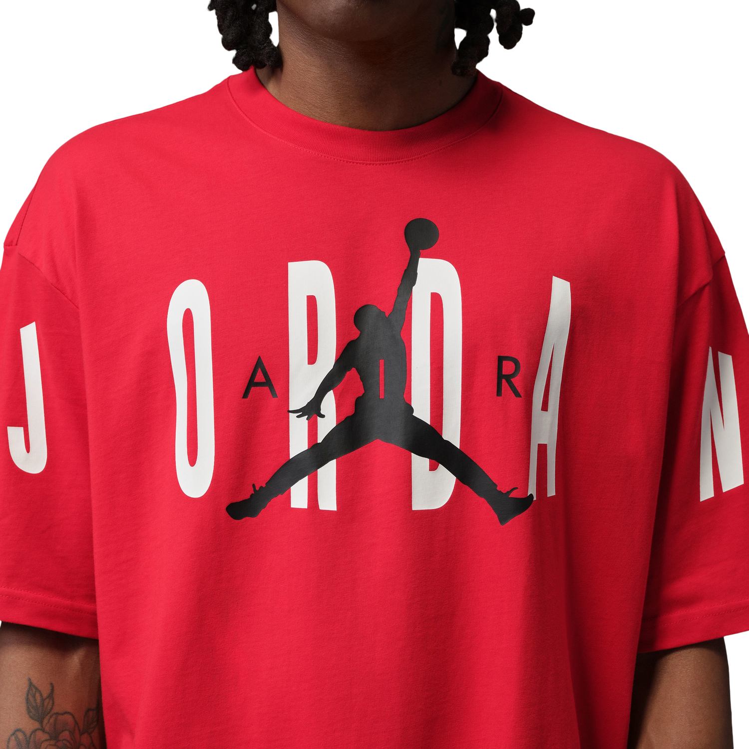 Jordan Stretch Oversized Short Sleeve Crew - Men's - Red