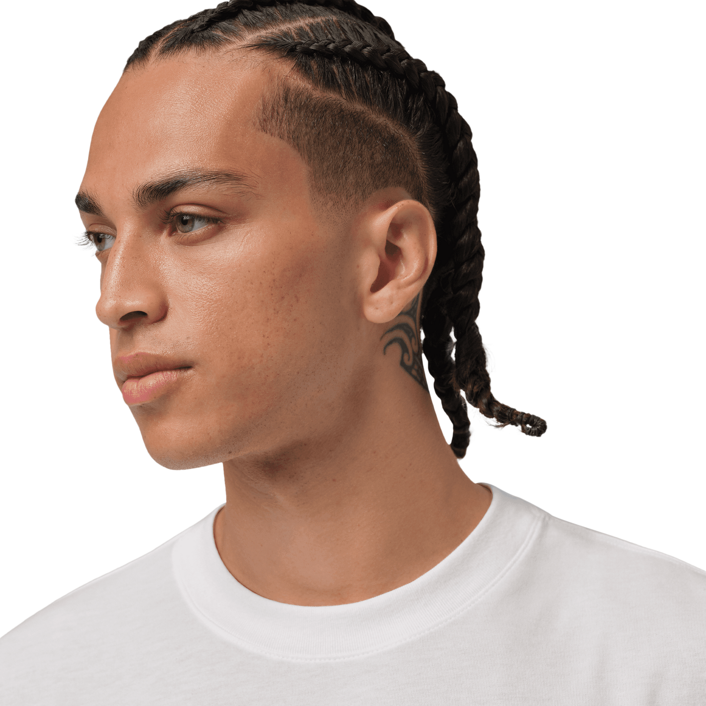 Jordan Torso Stretch Oversized Short Sleeve Crew - Men's - White/Wolf Grey/Black
