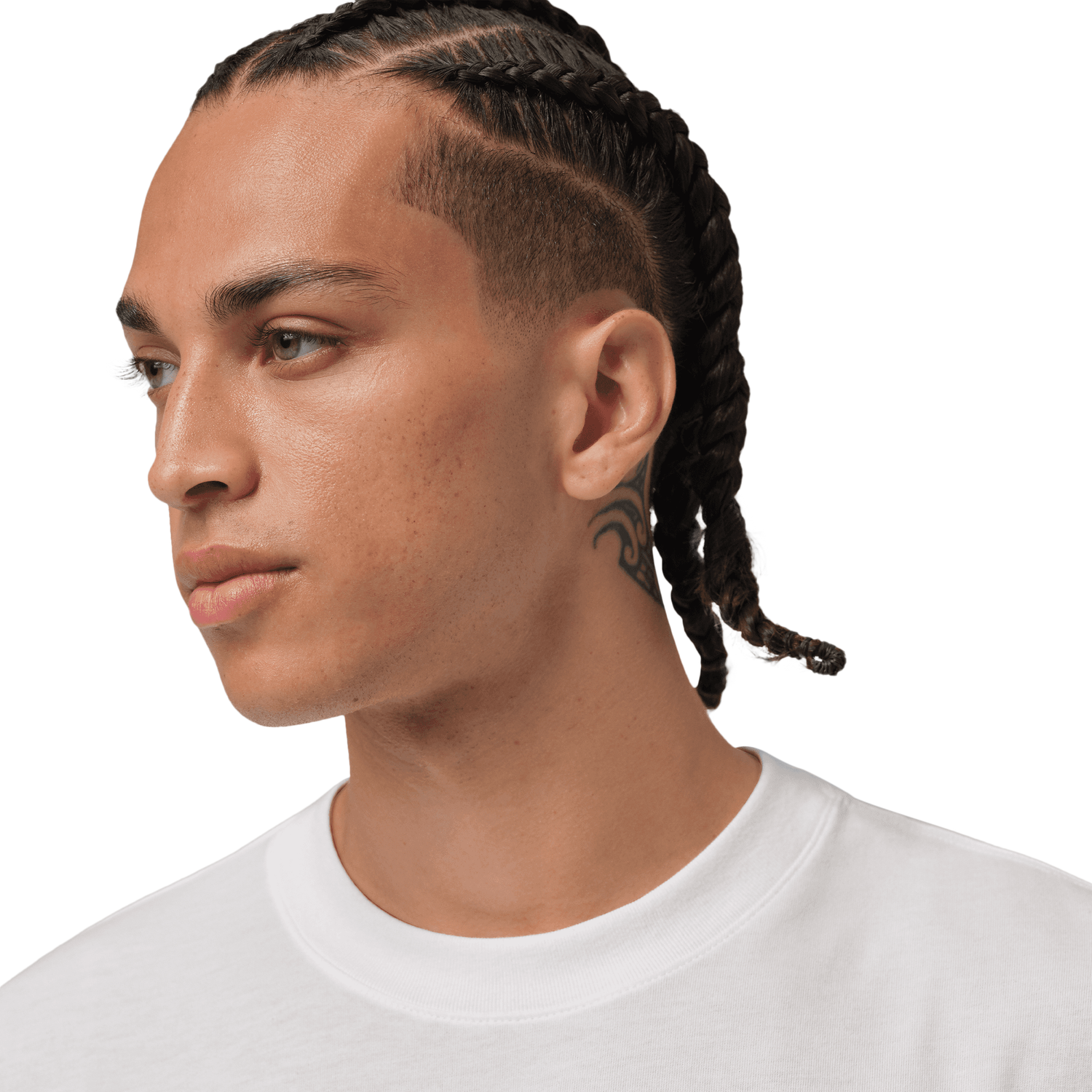 Jordan Torso Stretch Oversized Short Sleeve Crew - Men's - White/Wolf Grey/Black