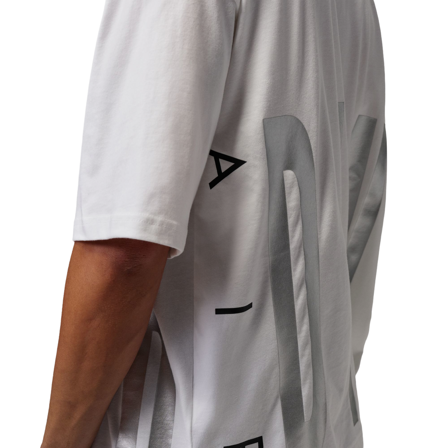 Jordan Torso Stretch Oversized Short Sleeve Crew - Men's - White/Black