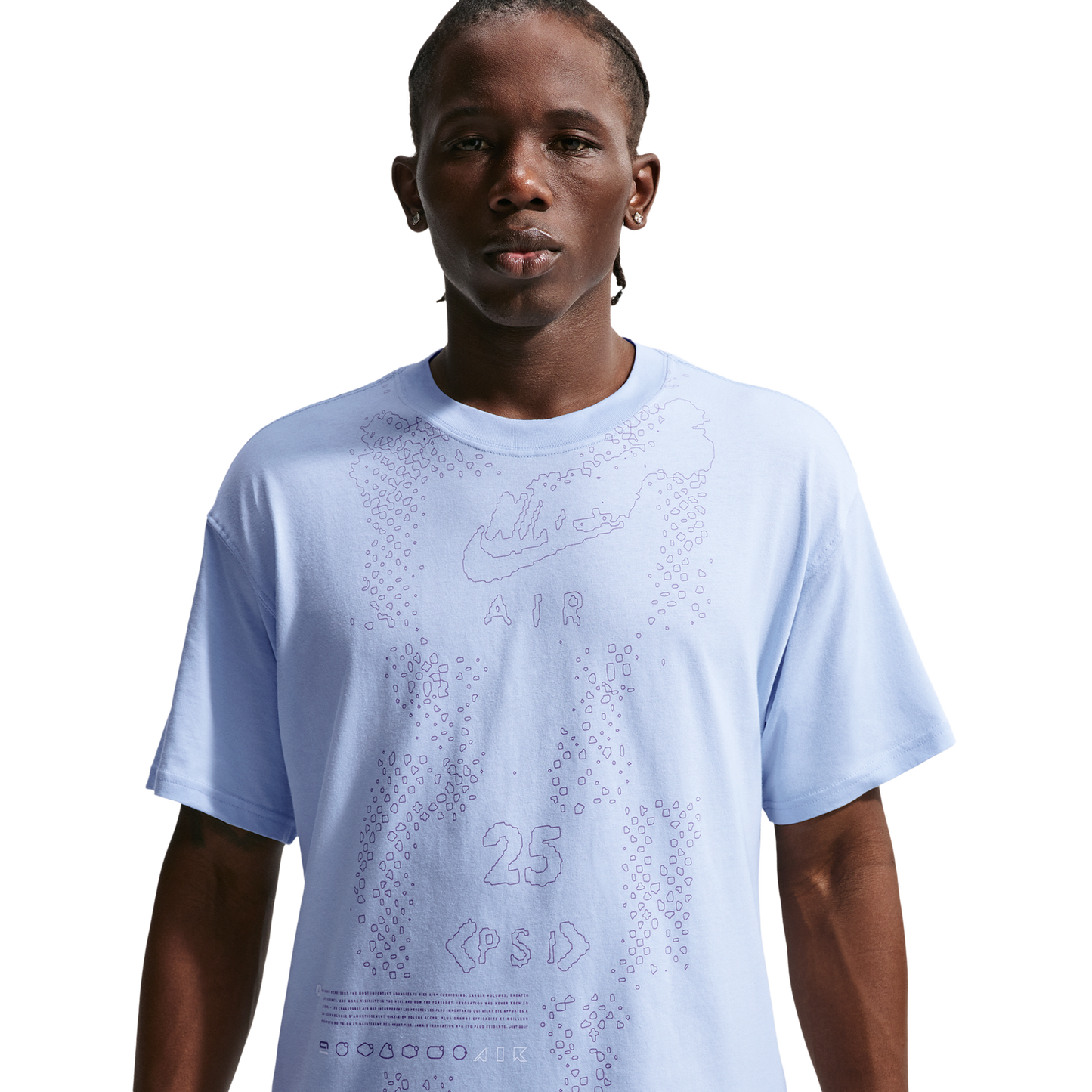 Nike Max 90 Short Sleeve T-Shirt - Men's - Hydrogen Blue/Bright Violet