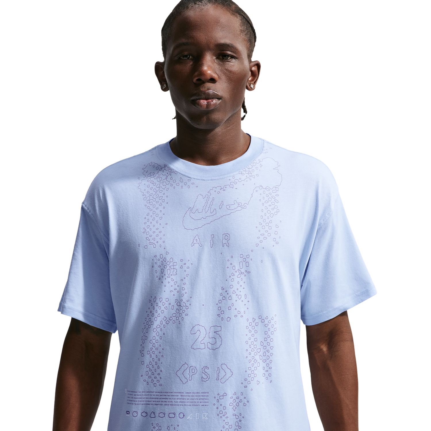Nike Max 90 Short Sleeve T-Shirt - Men's - Hydrogen Blue/Bright Violet