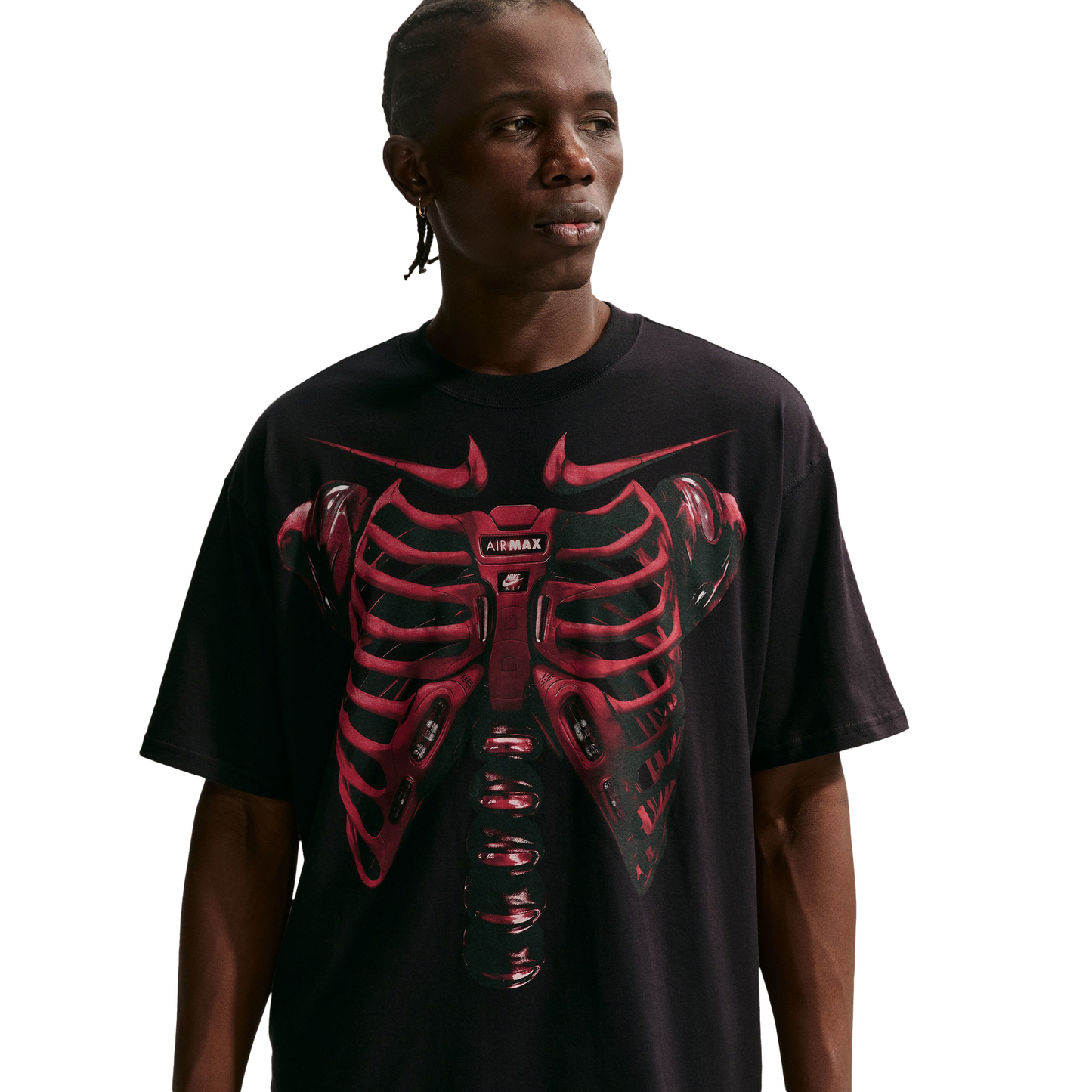 Nike Built Different Max 90 T-Shirt - Men's - Black/Team Crimson