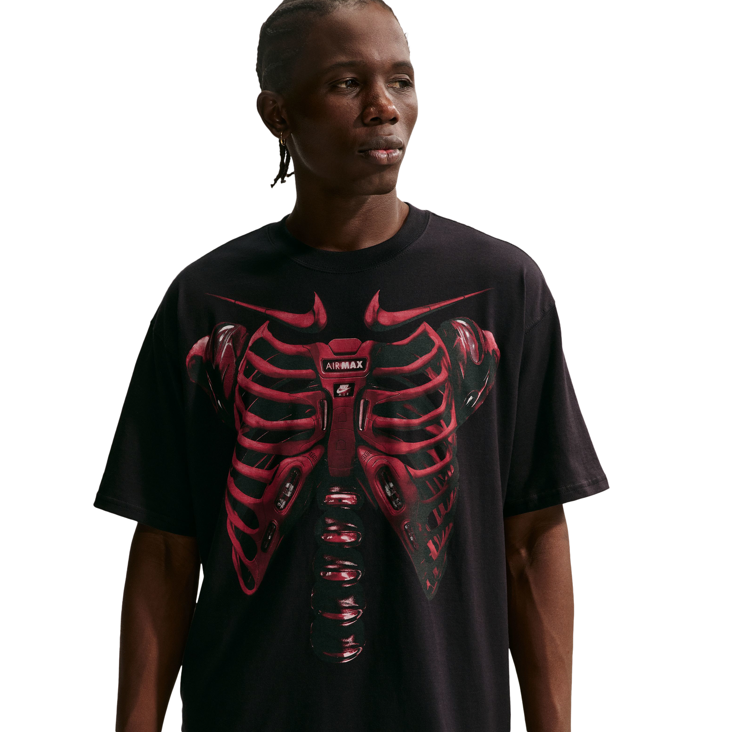 Nike Built Different Max 90 T-Shirt - Men's - Black/Team Crimson