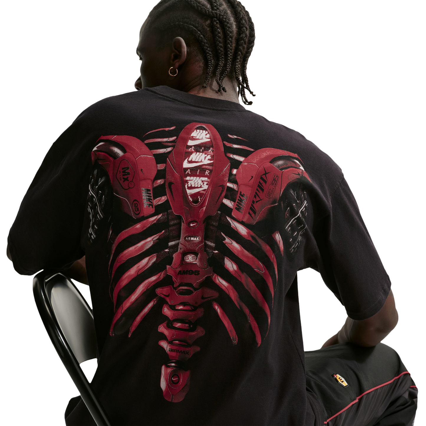 Nike Built Different Max 90 T-Shirt - Men's - Black/Team Crimson