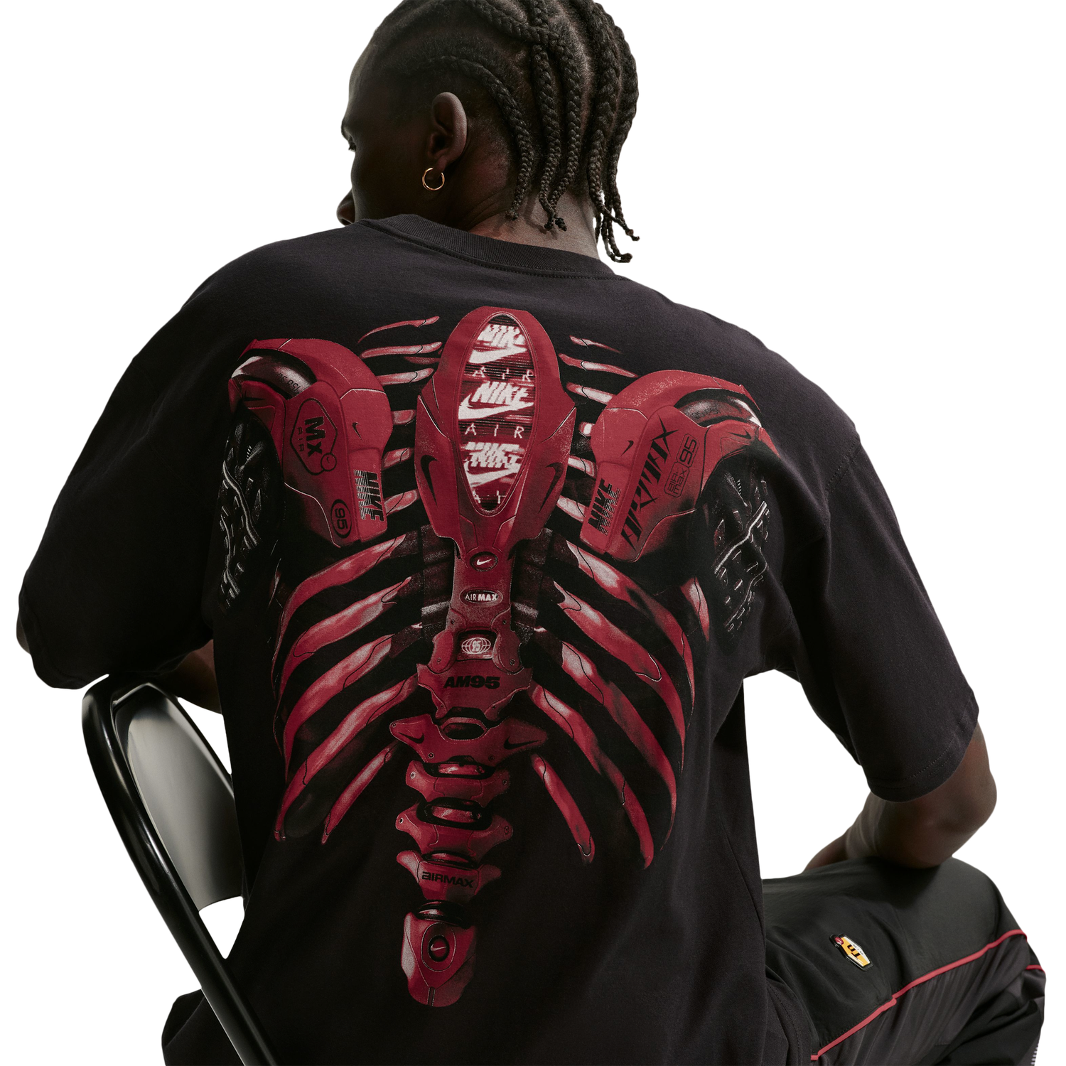 Nike Built Different Max 90 T-Shirt - Men's - Black/Team Crimson