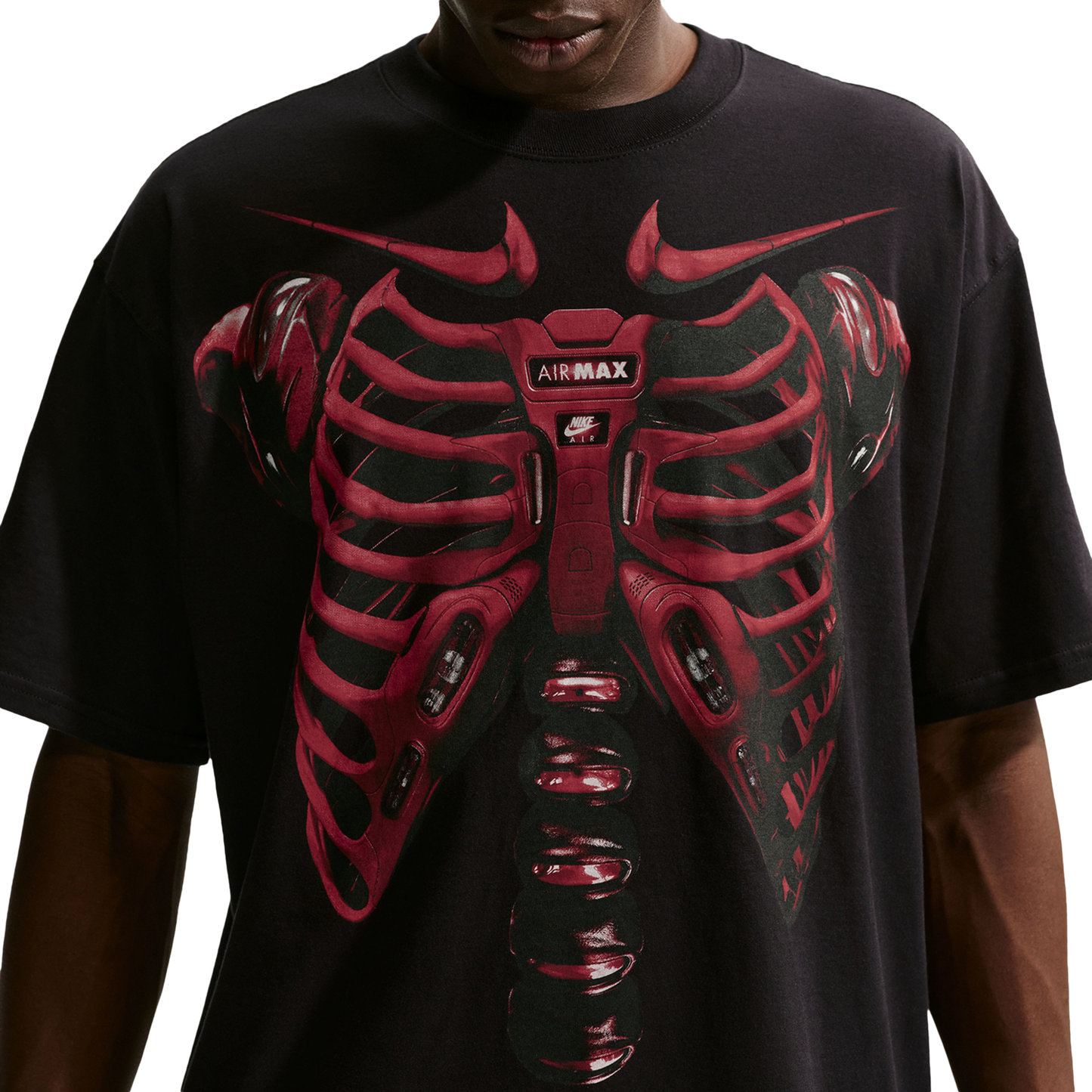 Nike Built Different Max 90 T-Shirt - Men's - Black/Team Crimson