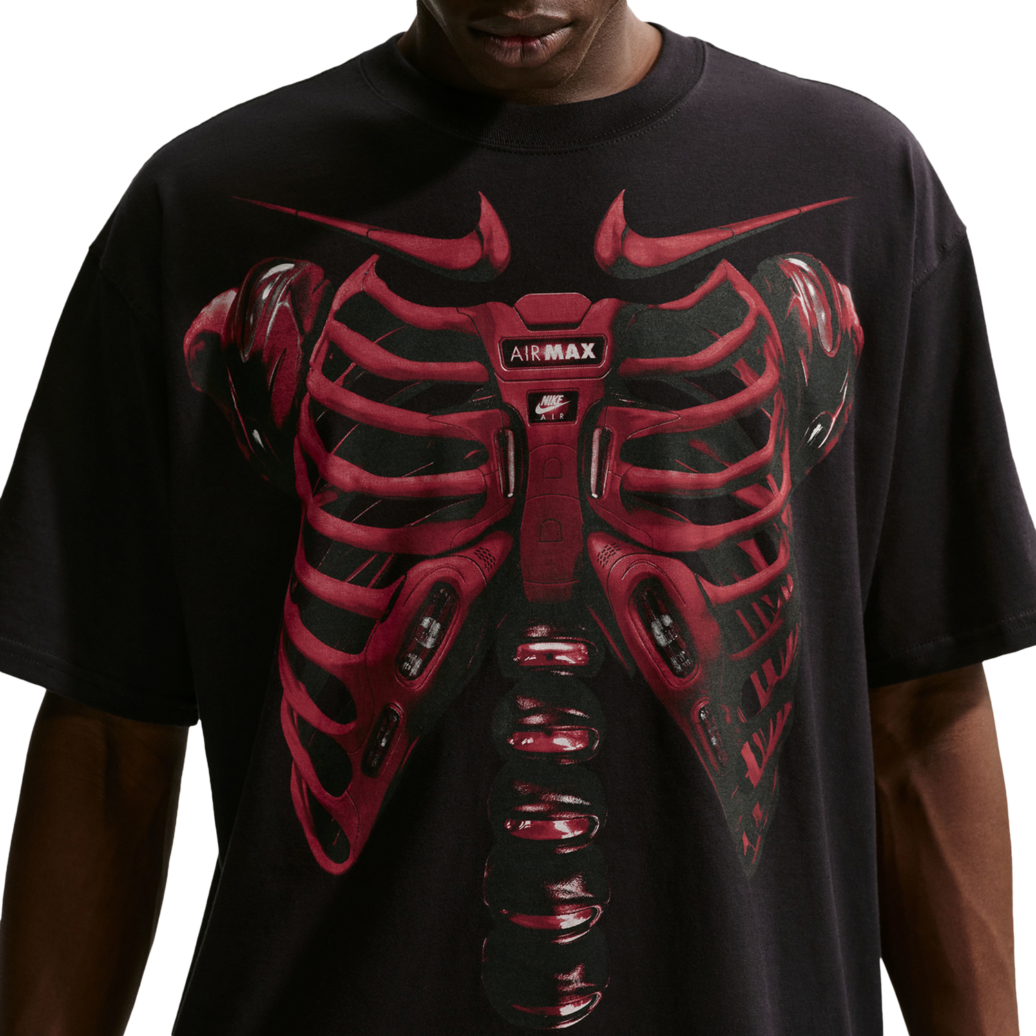 Nike Built Different Max 90 T-Shirt - Men's - Black/Team Crimson