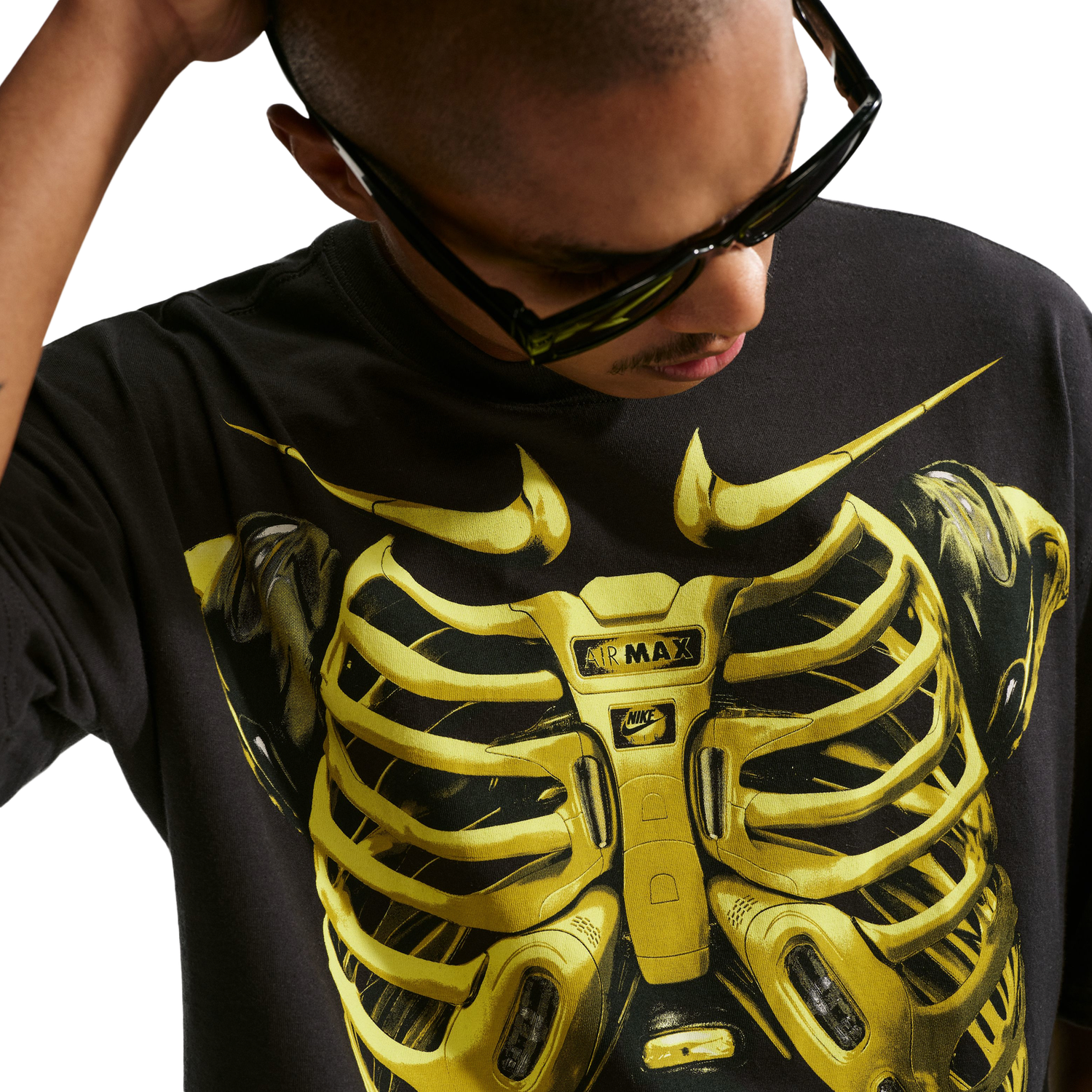 Nike Built Different Max 90 T-Shirt - Men's - Black/Yellow