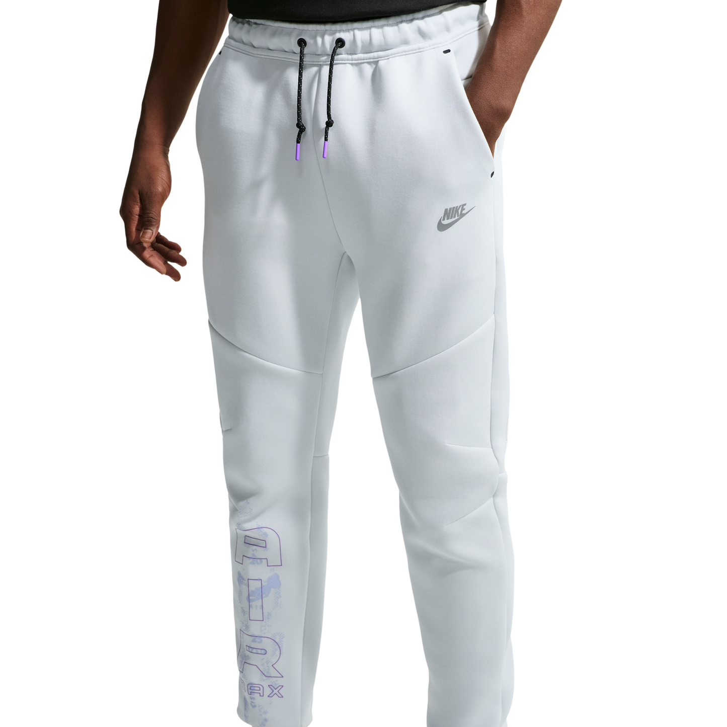 Nike Dri-FIT Retro Fleece Crew - Men's - Bright Violet/Off White