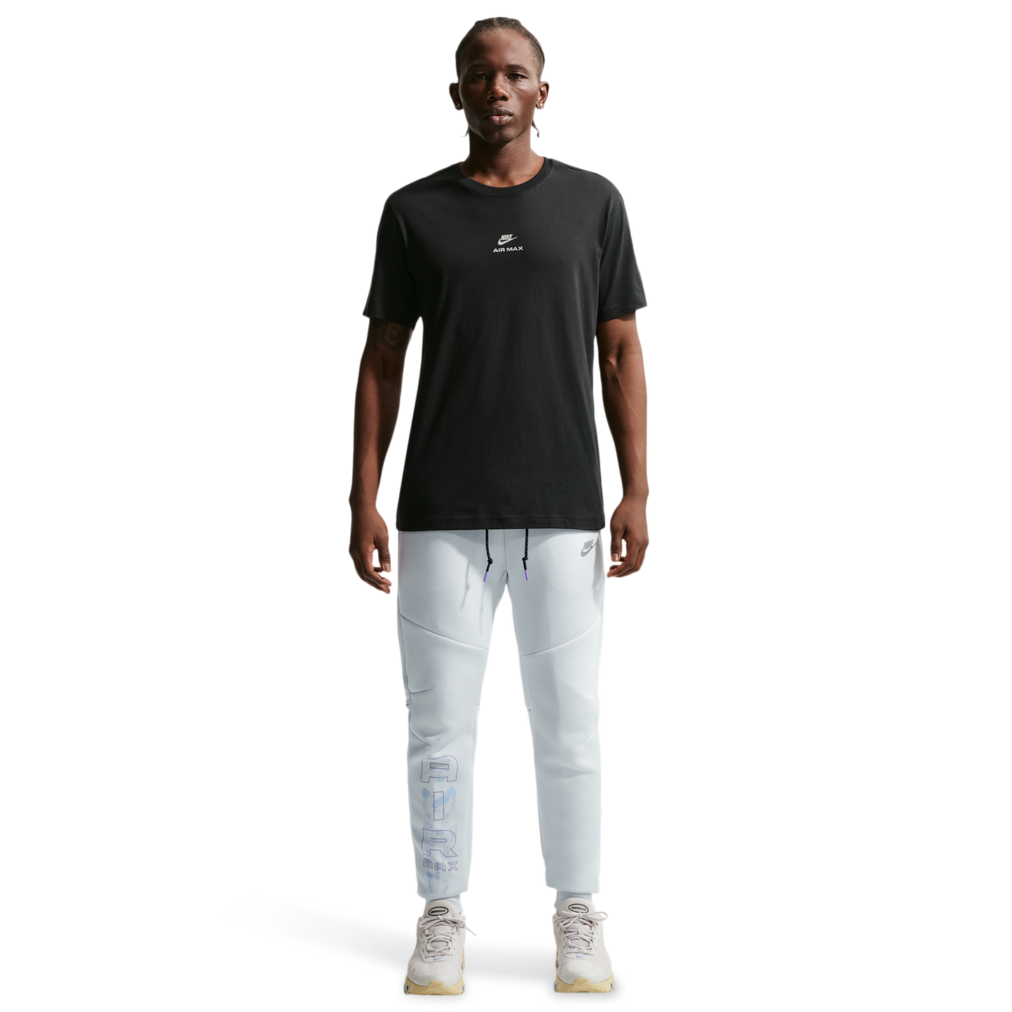 Nike Dri-FIT Retro Fleece Crew - Men's - Bright Violet/Off White