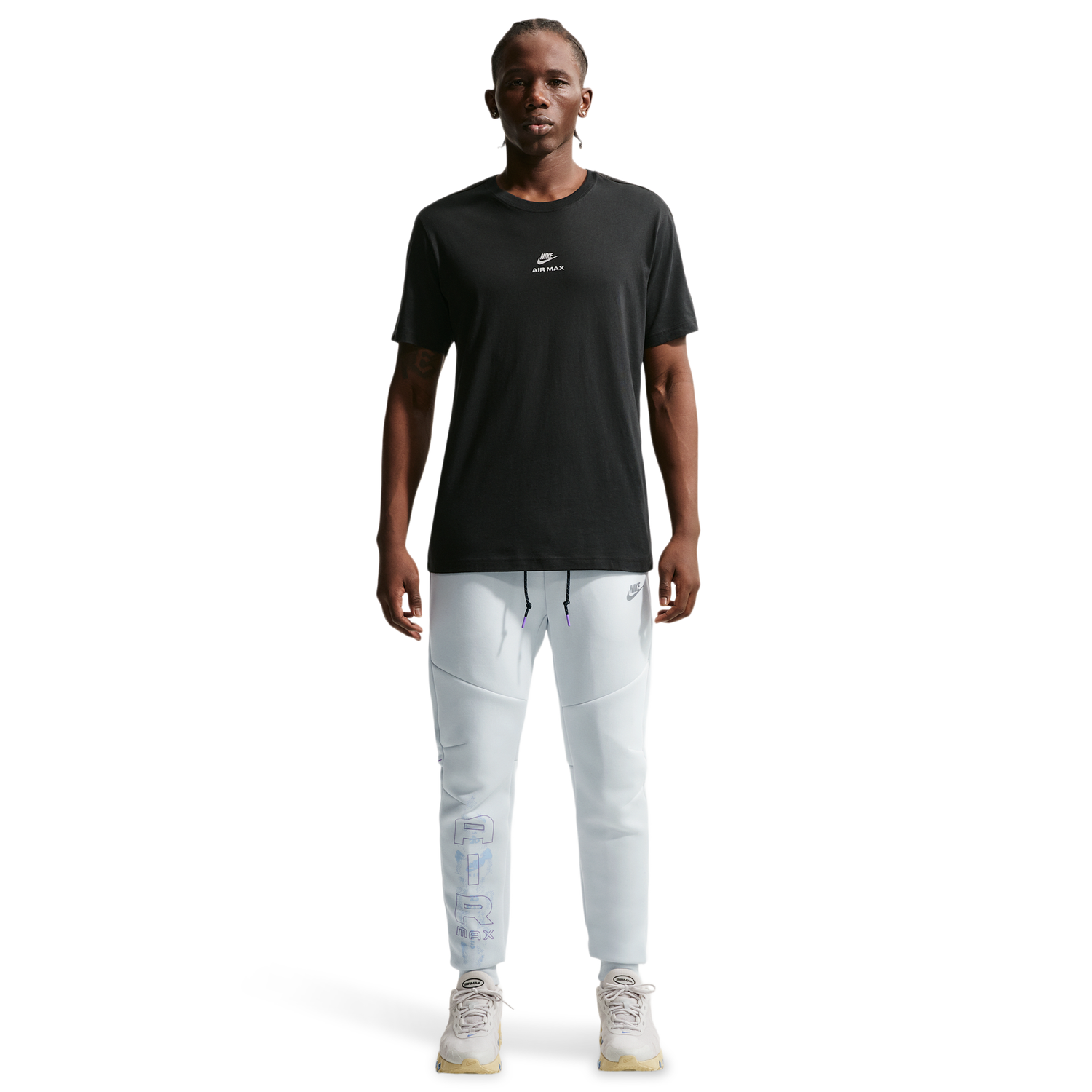 Nike Dri-FIT Retro Fleece Crew - Men's - Bright Violet/Off White