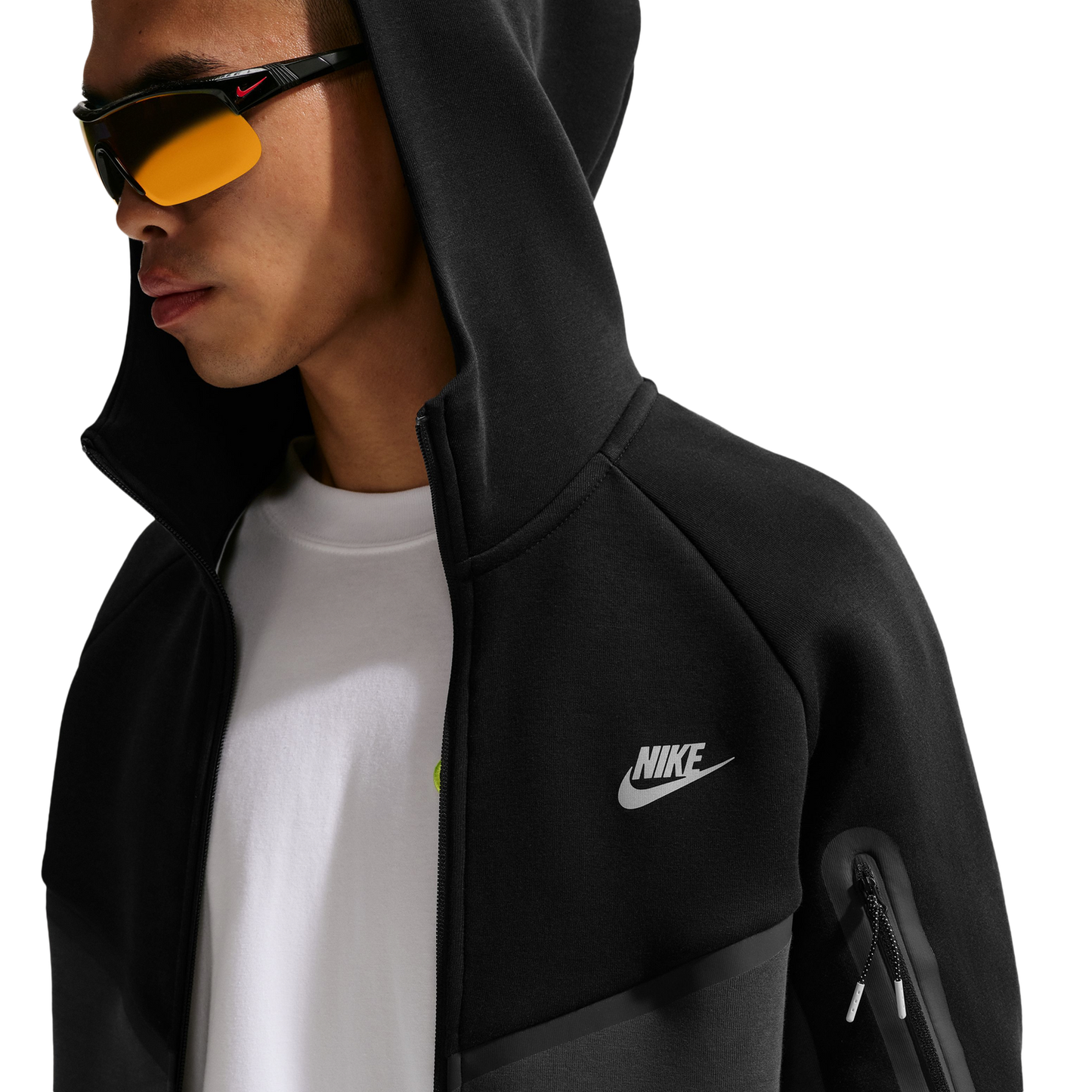 Nike Tech Fleece Windrunner Full-Zip Jacket AM Day - Men's - Yellow/Gray