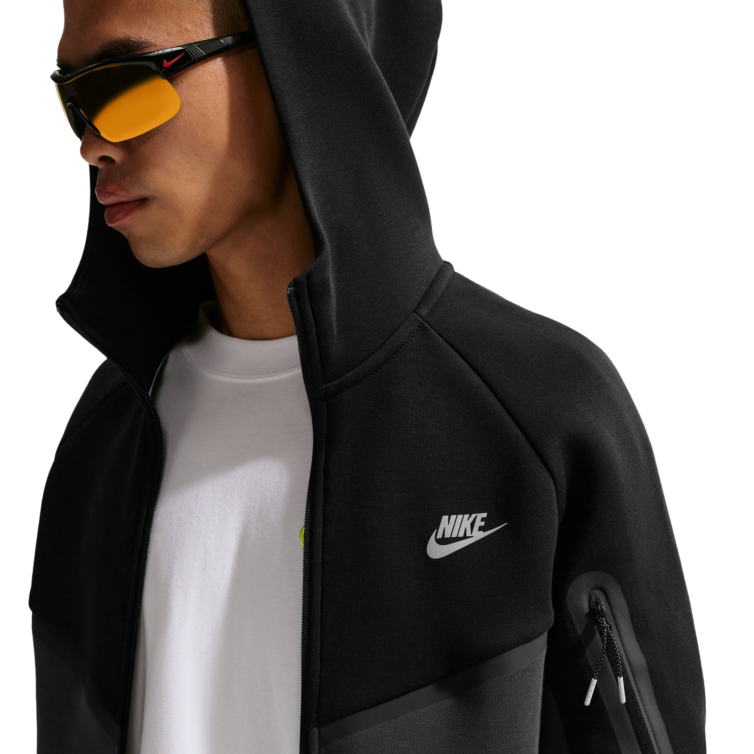 Nike Tech Fleece Windrunner Full-Zip Jacket AM Day - Men's - Yellow/Gray