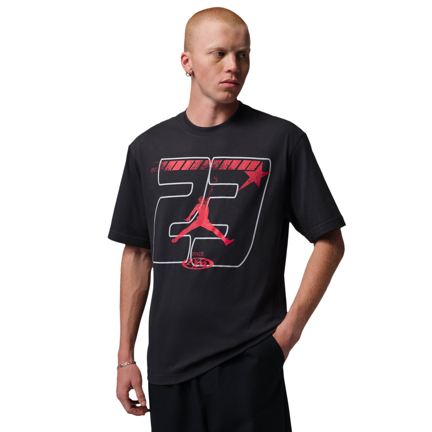 Jordan 23Star Gfx Ss Crew - Men's - Off Noir