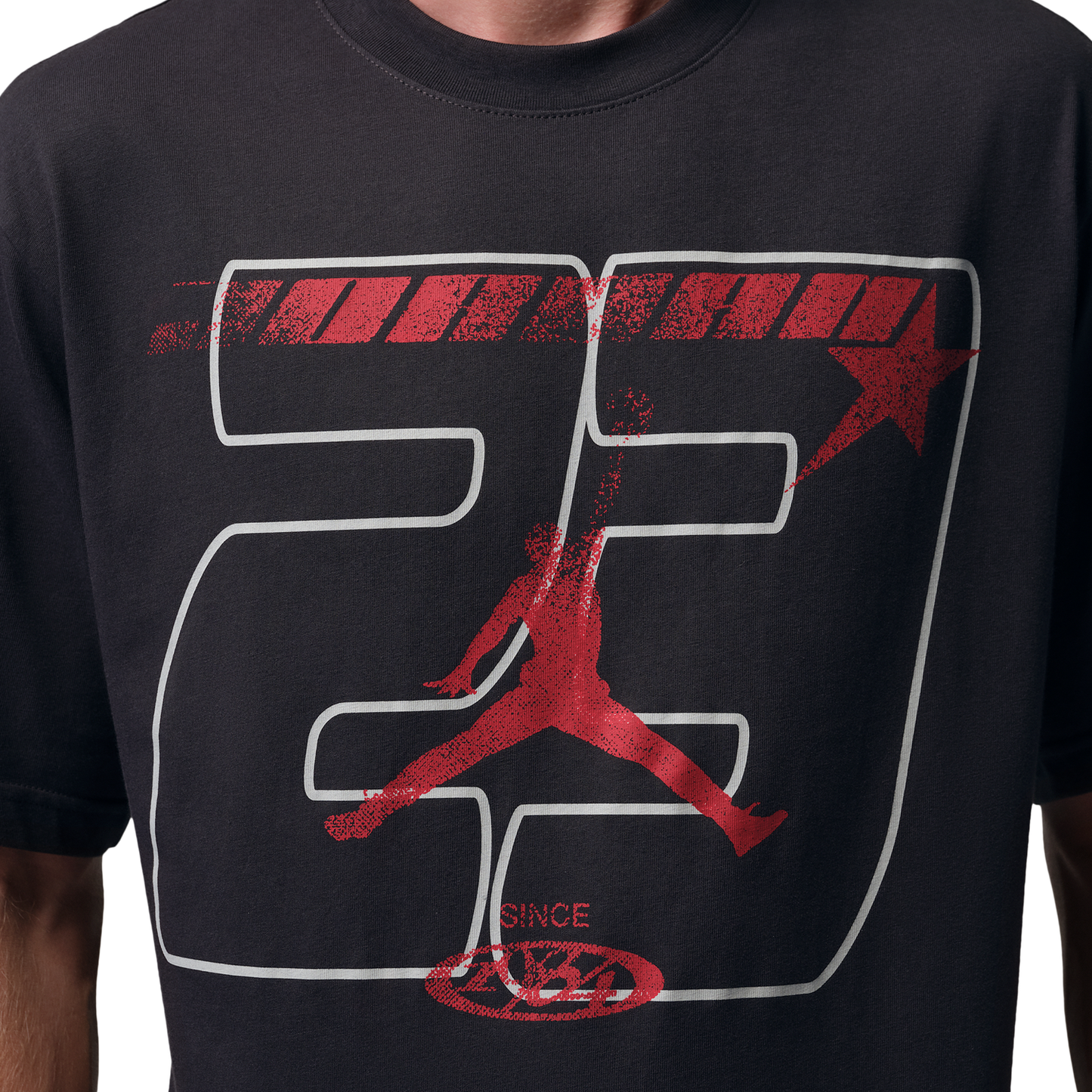 Jordan 23Star Gfx Ss Crew - Men's - Off Noir