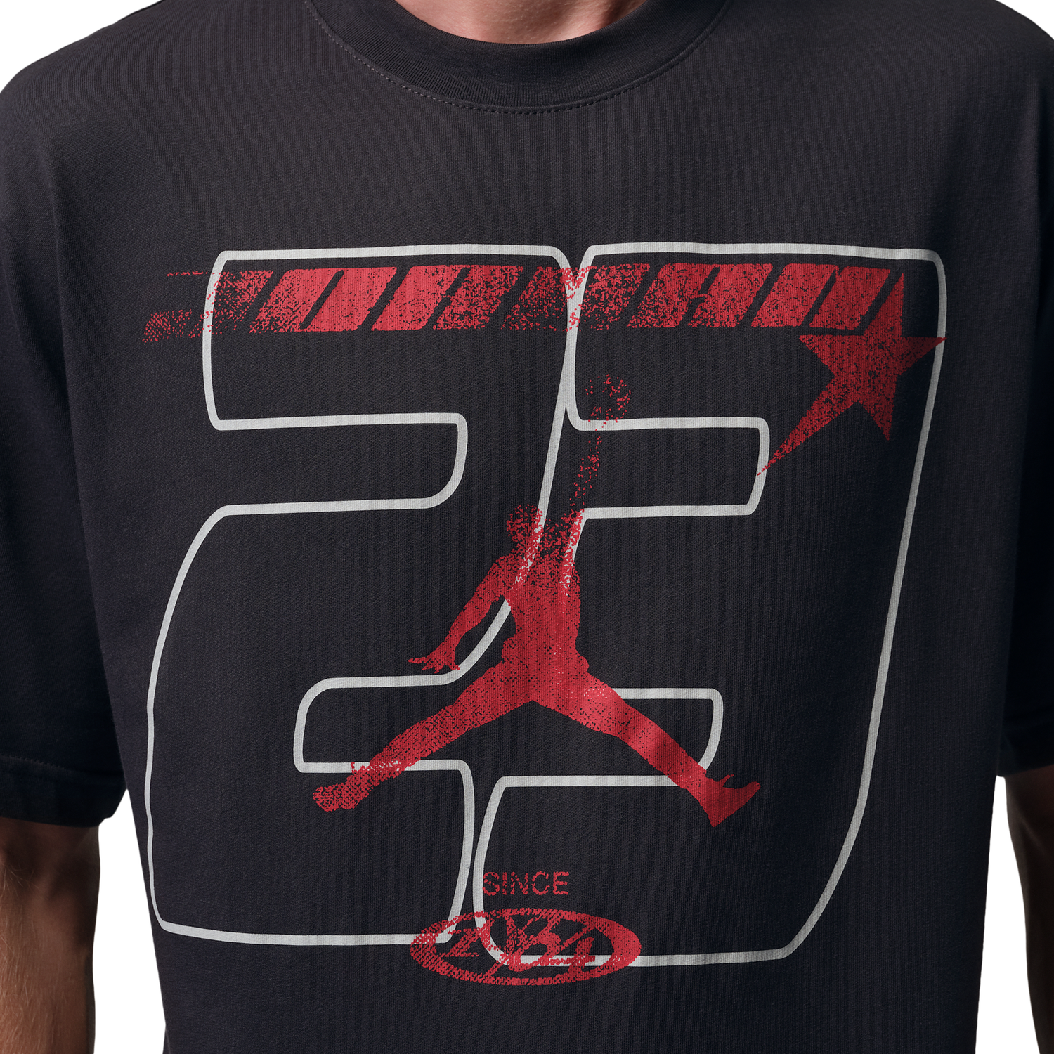 Jordan 23Star Gfx Ss Crew - Men's - Off Noir