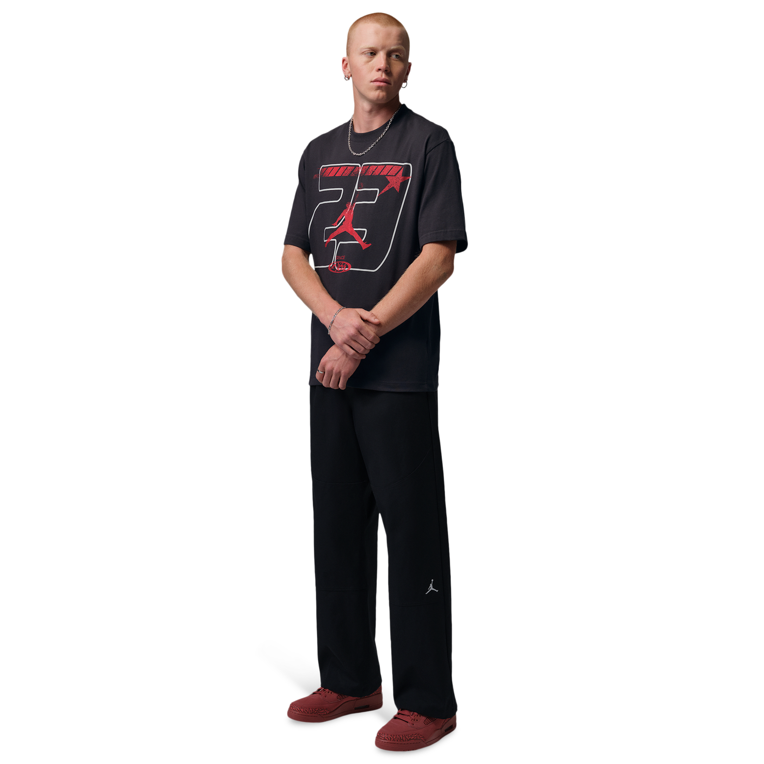 Jordan 23Star Gfx Ss Crew - Men's - Off Noir