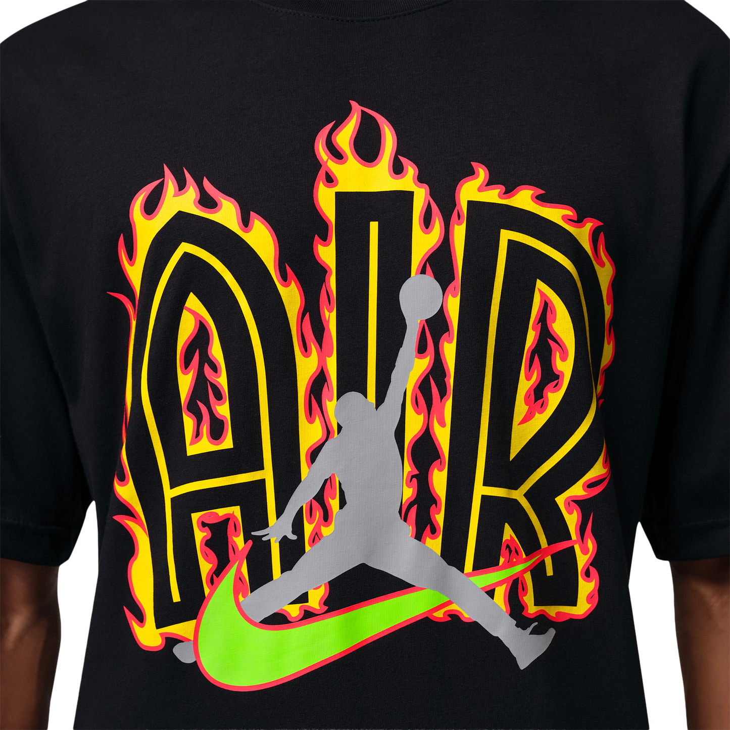 Jordan Air Scrpt Gfx Ss Crew - Men's - Black