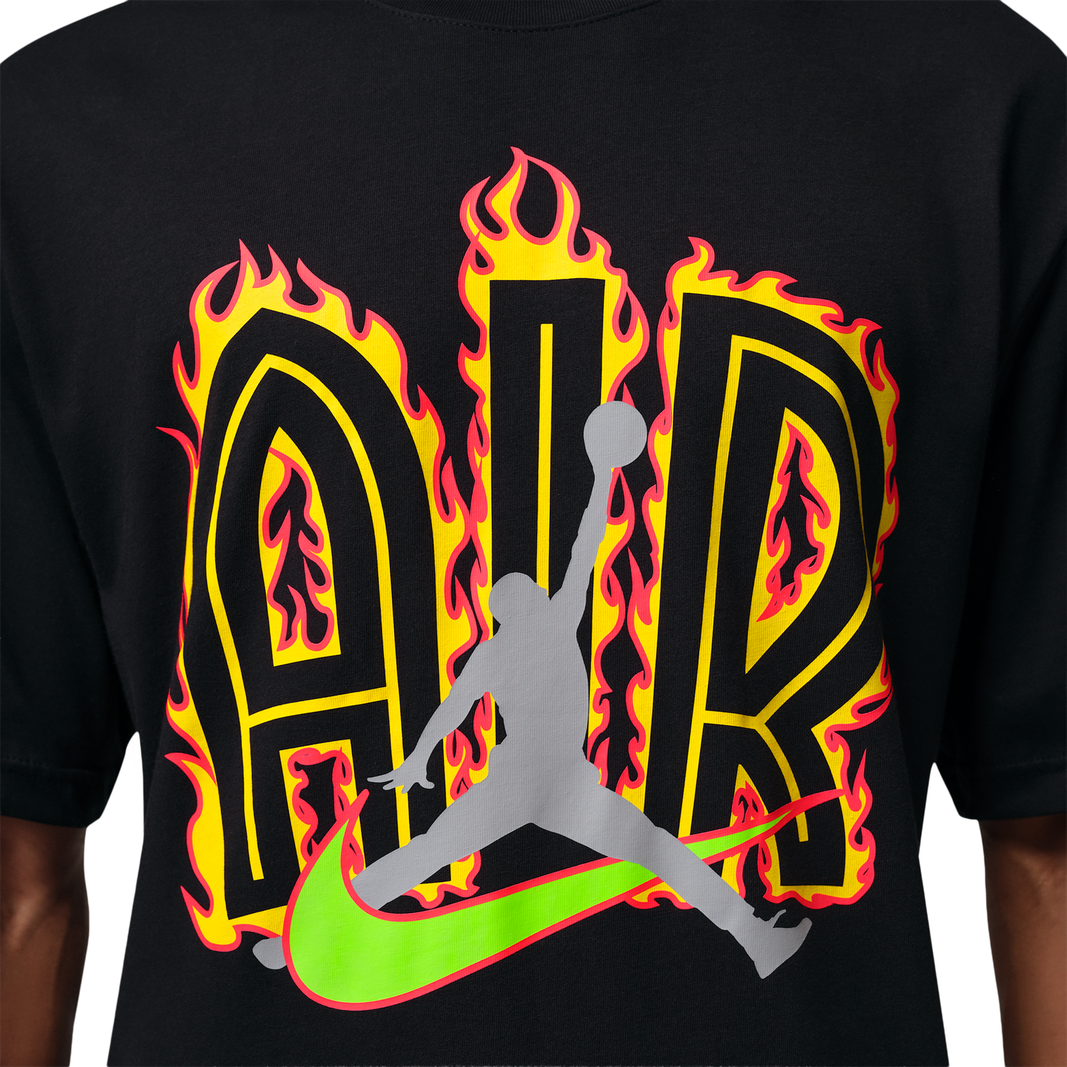 Jordan Air Scrpt Gfx Ss Crew - Men's - Black