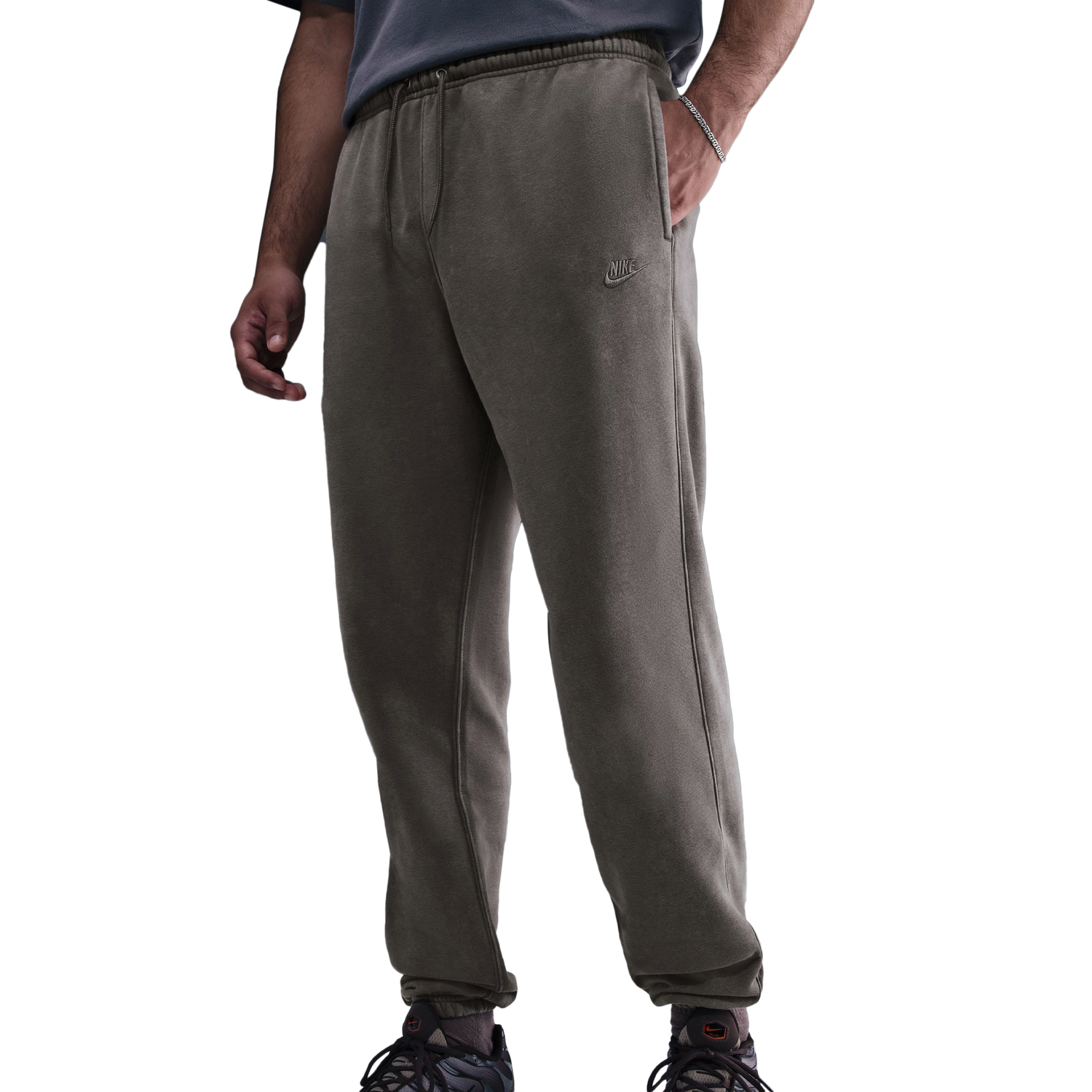 Nike CWash Club Basketball Cuff Pants - Men's - Cave Stone