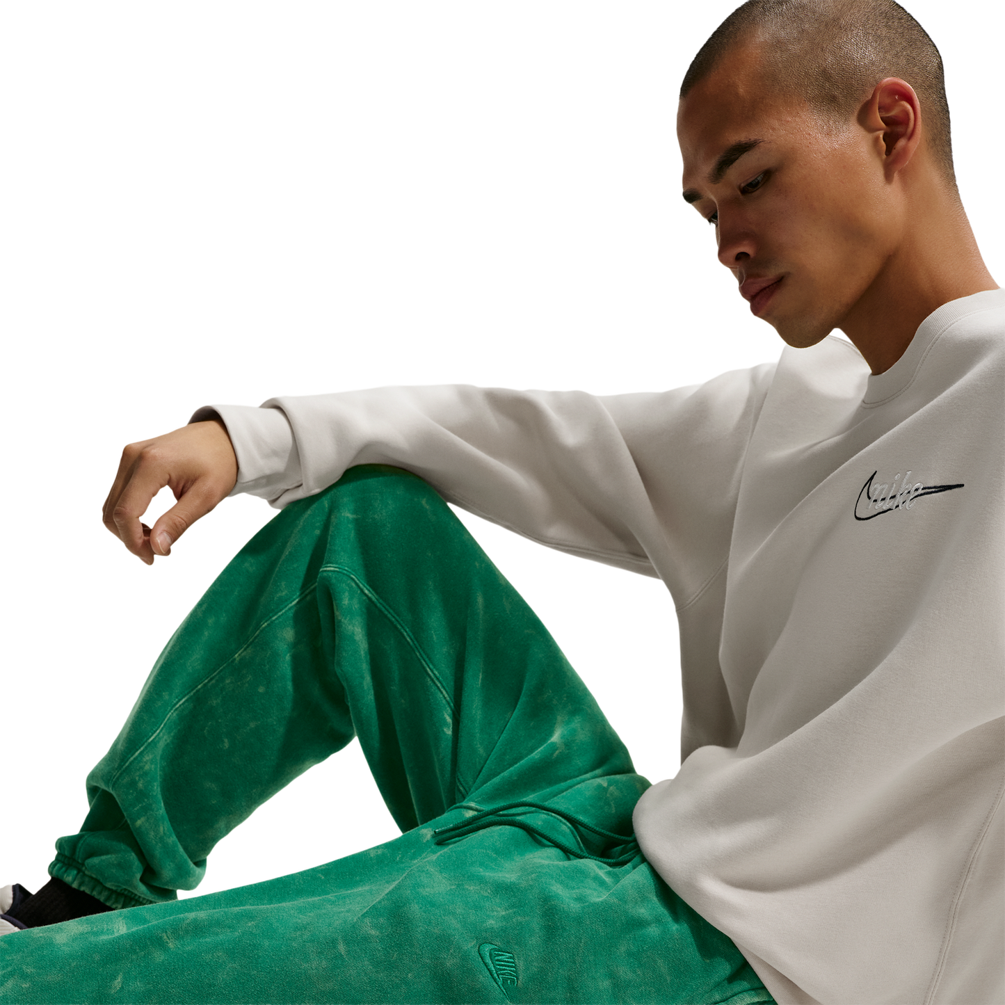 Nike CWash Club Basketball Cuff Pants - Men's - Malachite/Malachite