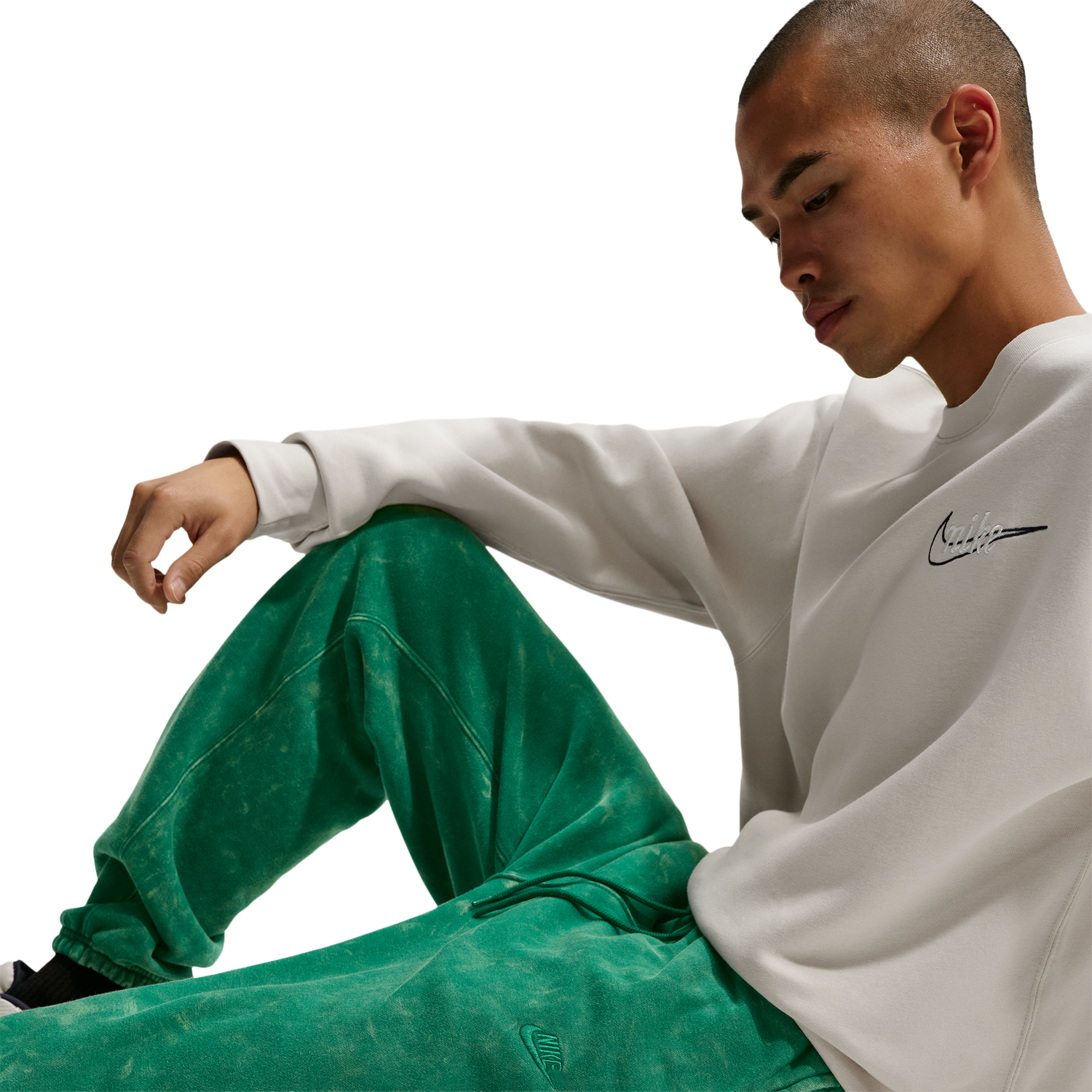 Nike CWash Club Basketball Cuff Pants - Men's - Malachite/Malachite