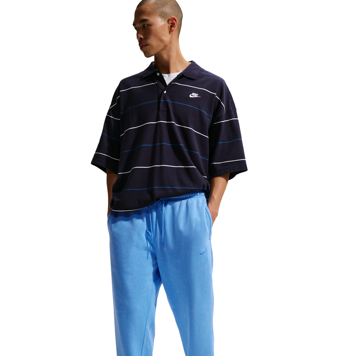 Nike CWash Club Basketball Cuff Pants - Men's - University Blue/University Blue