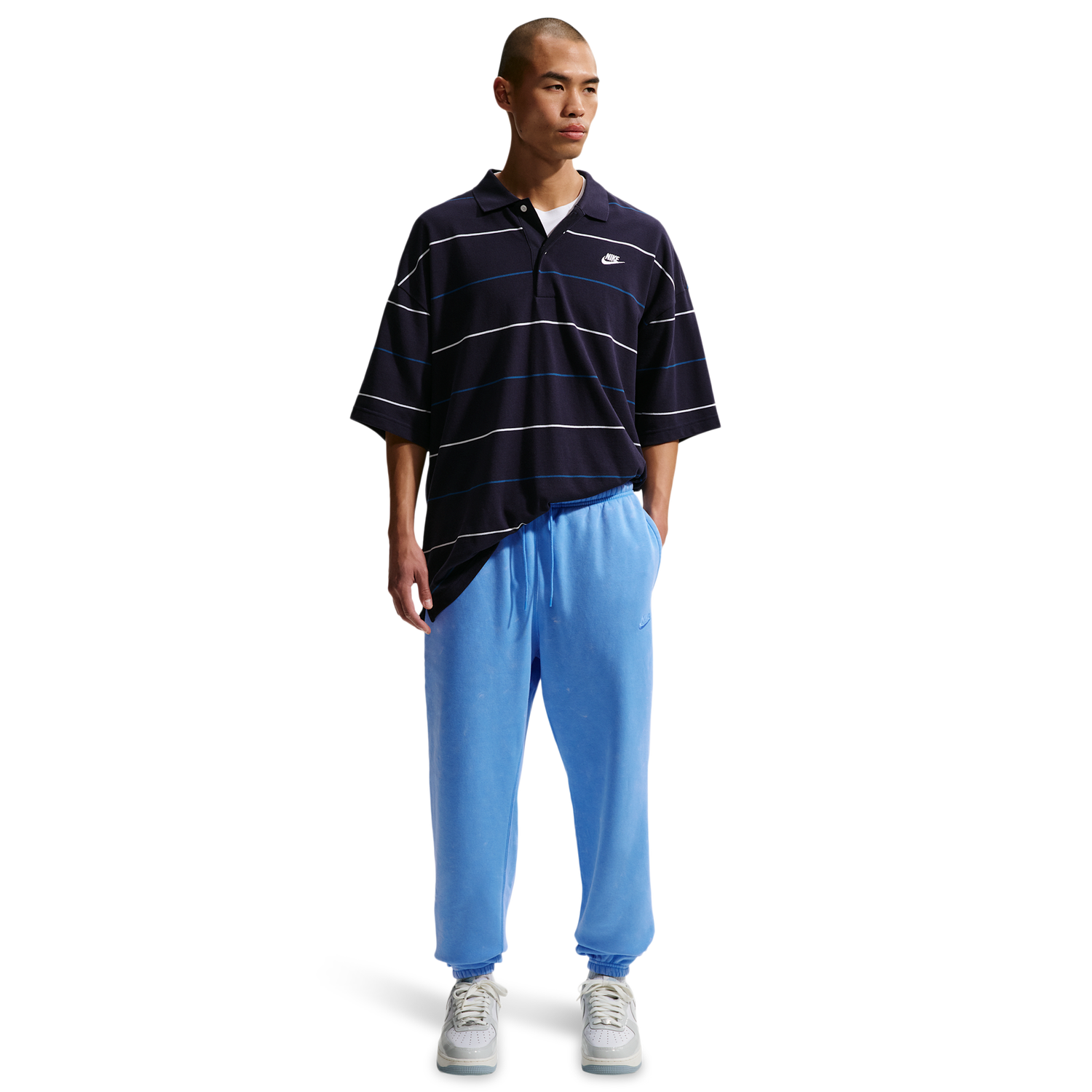 Nike CWash Club Basketball Cuff Pants - Men's - University Blue/University Blue