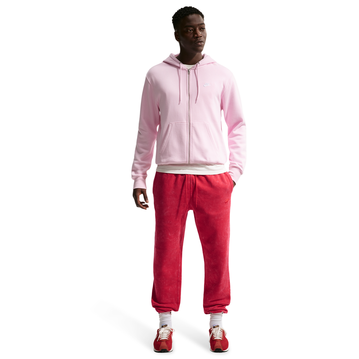 Nike CWash Club Basketball Cuff Pants - Men's - University Red/University Red