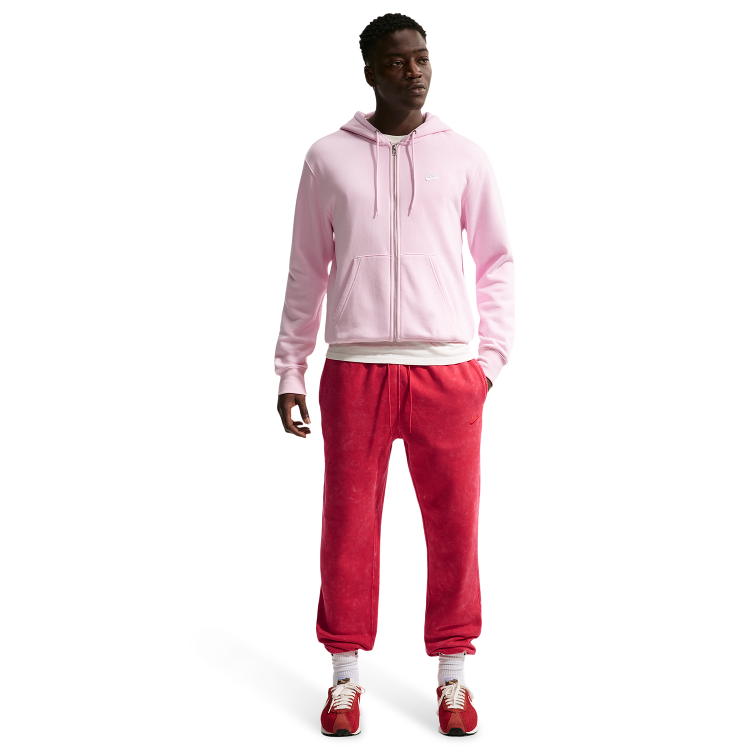Nike CWash Club Basketball Cuff Pants - Men's - University Red/University Red