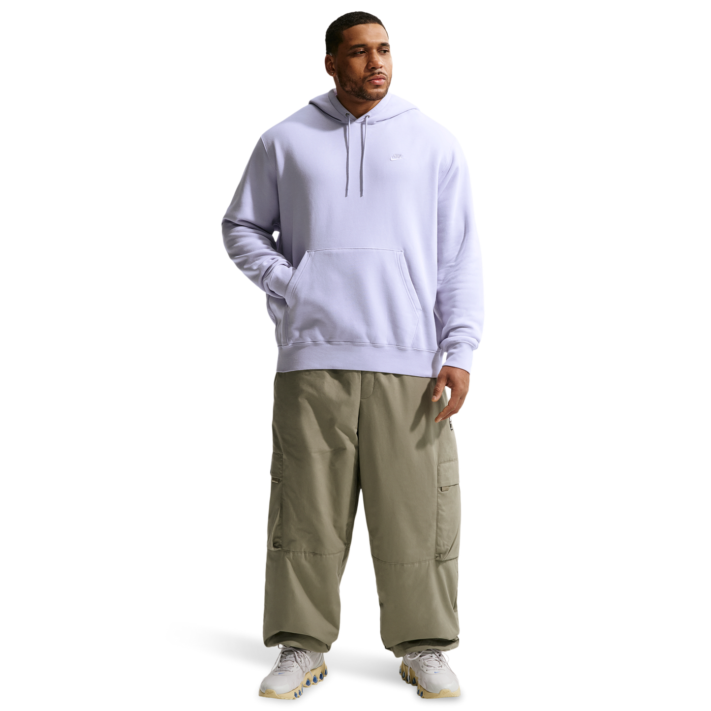Nike CWash Club Basketball Hoodie - Men's - Ghost/Ghost