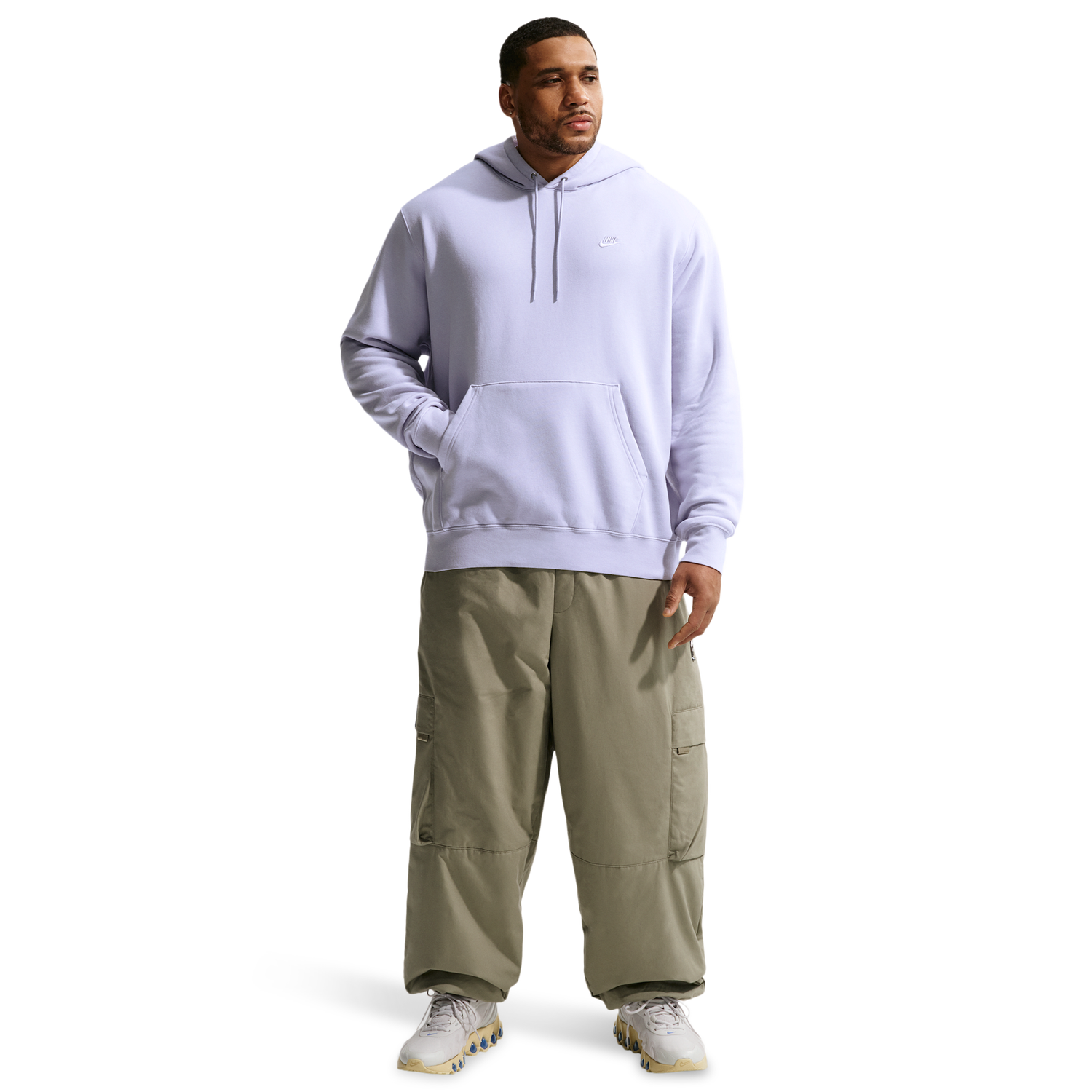 Nike CWash Club Basketball Hoodie - Men's - Ghost/Ghost