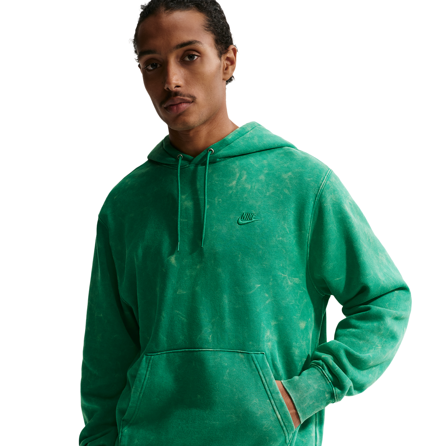Nike CWash Club Basketball Hoodie - Men's - Malachite/Malachite