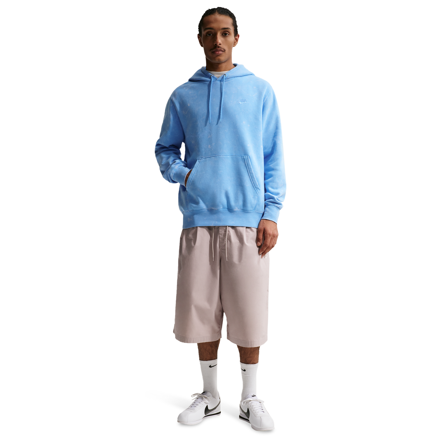 Nike CWash Club Basketball Hoodie - Men's - University Blue/University Blue