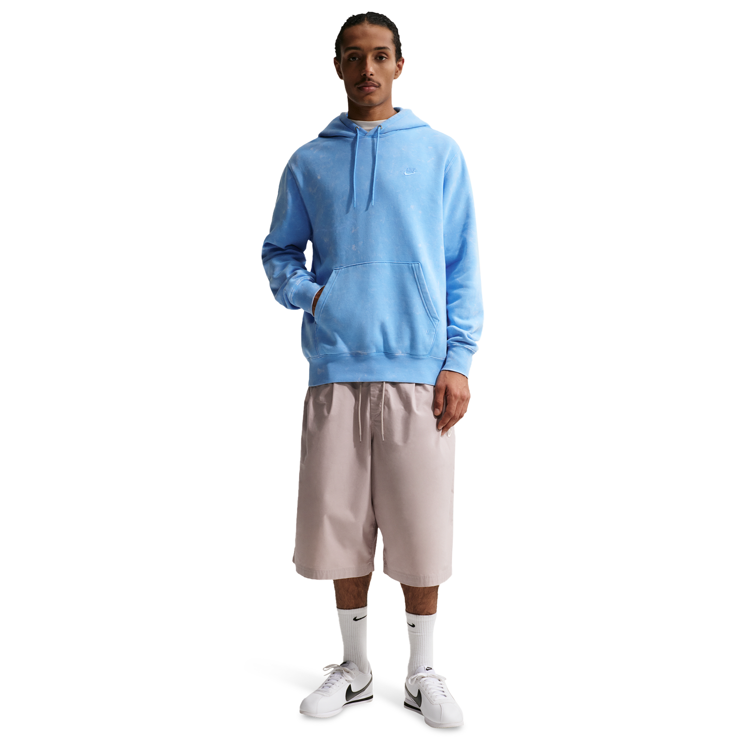 Nike CWash Club Basketball Hoodie - Men's - University Blue/University Blue