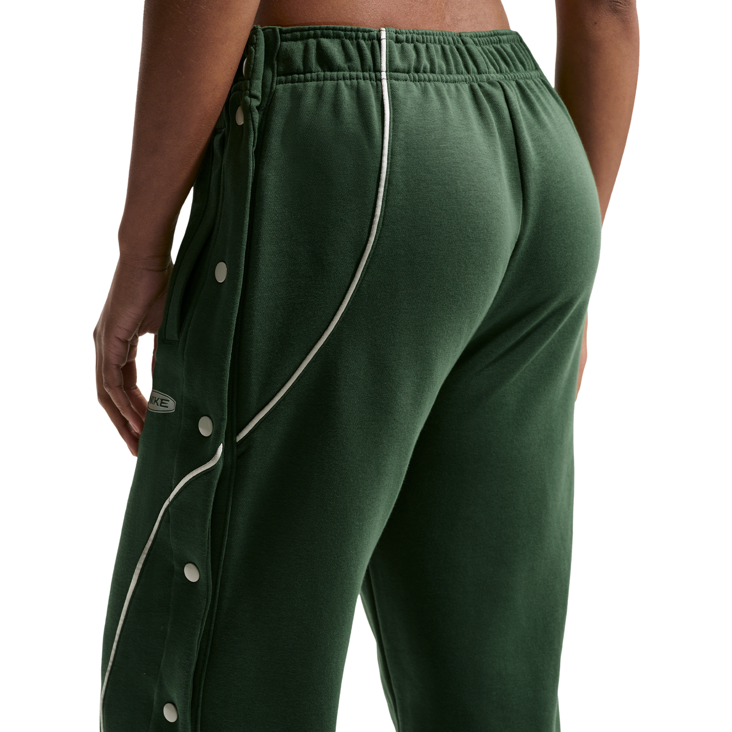 Nike Dri-FIT Swoosh Fleece Tearaway Pants - Women's - Light Silver/Fir