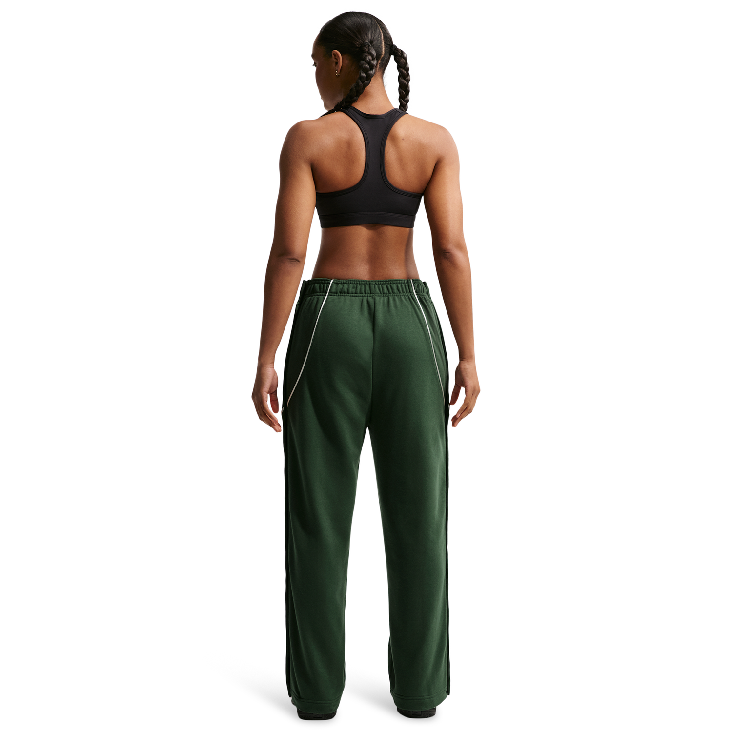 Nike Dri-FIT Swoosh Fleece Tearaway Pants - Women's - Light Silver/Fir