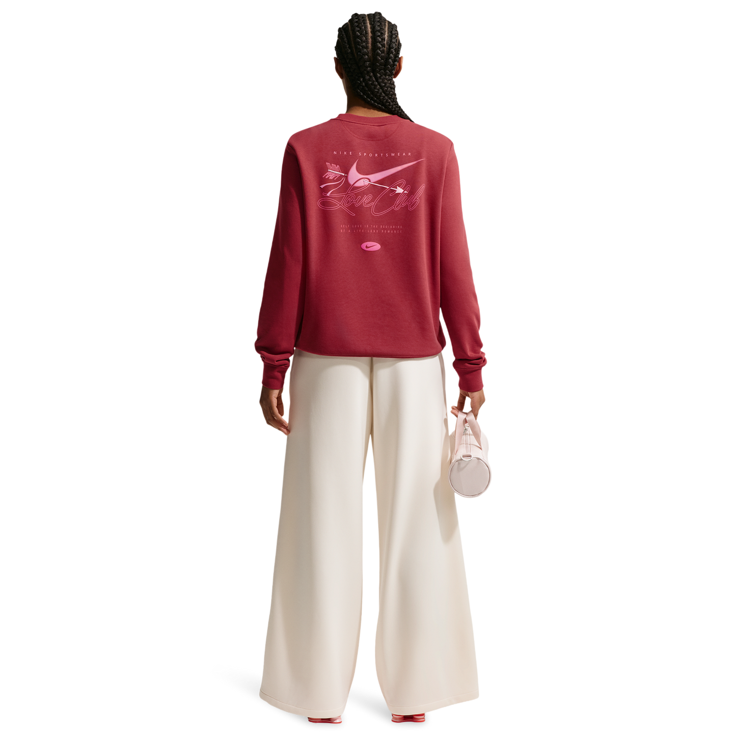 Nike NSW Club VDay Crew - Women's - Team Crimson/Rush Pink